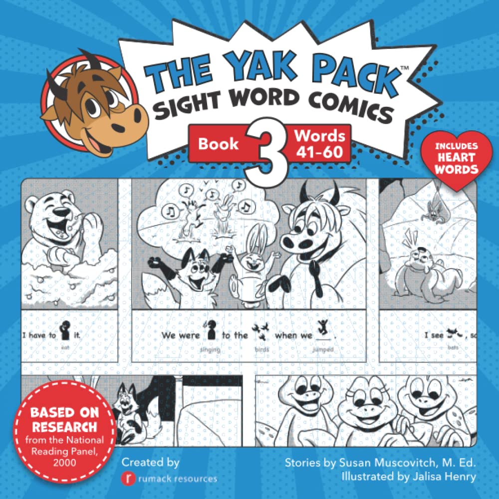 The Yak Pack: Sight Word Stories: Book 3: Comic Books to Practice Reading Dolch Sight Words (4160) (The Yak Pack  Phonics & Si,Used