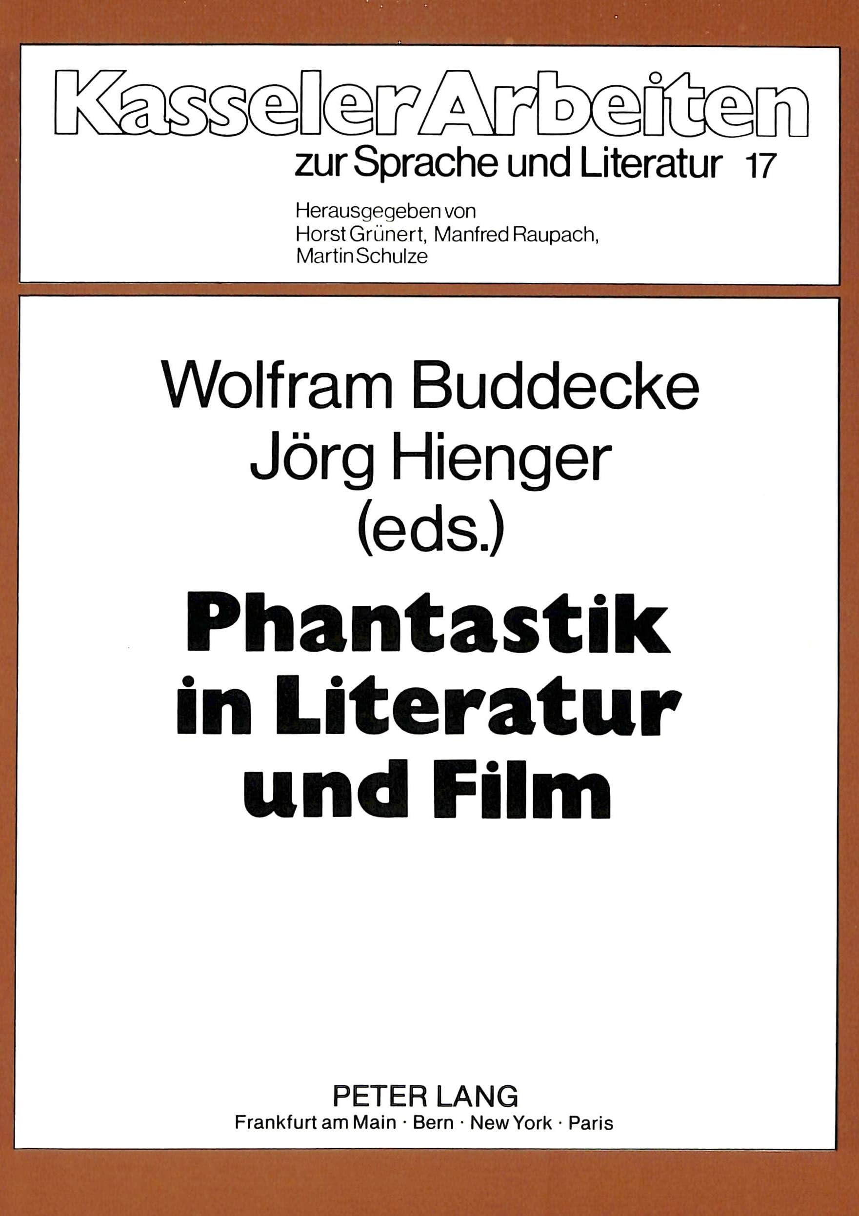Phantastik in Literatur und Film: Ein internationales Symposion des Fachbereichs Germanistik der GesamthochschuleUniversitt Kas,Used
