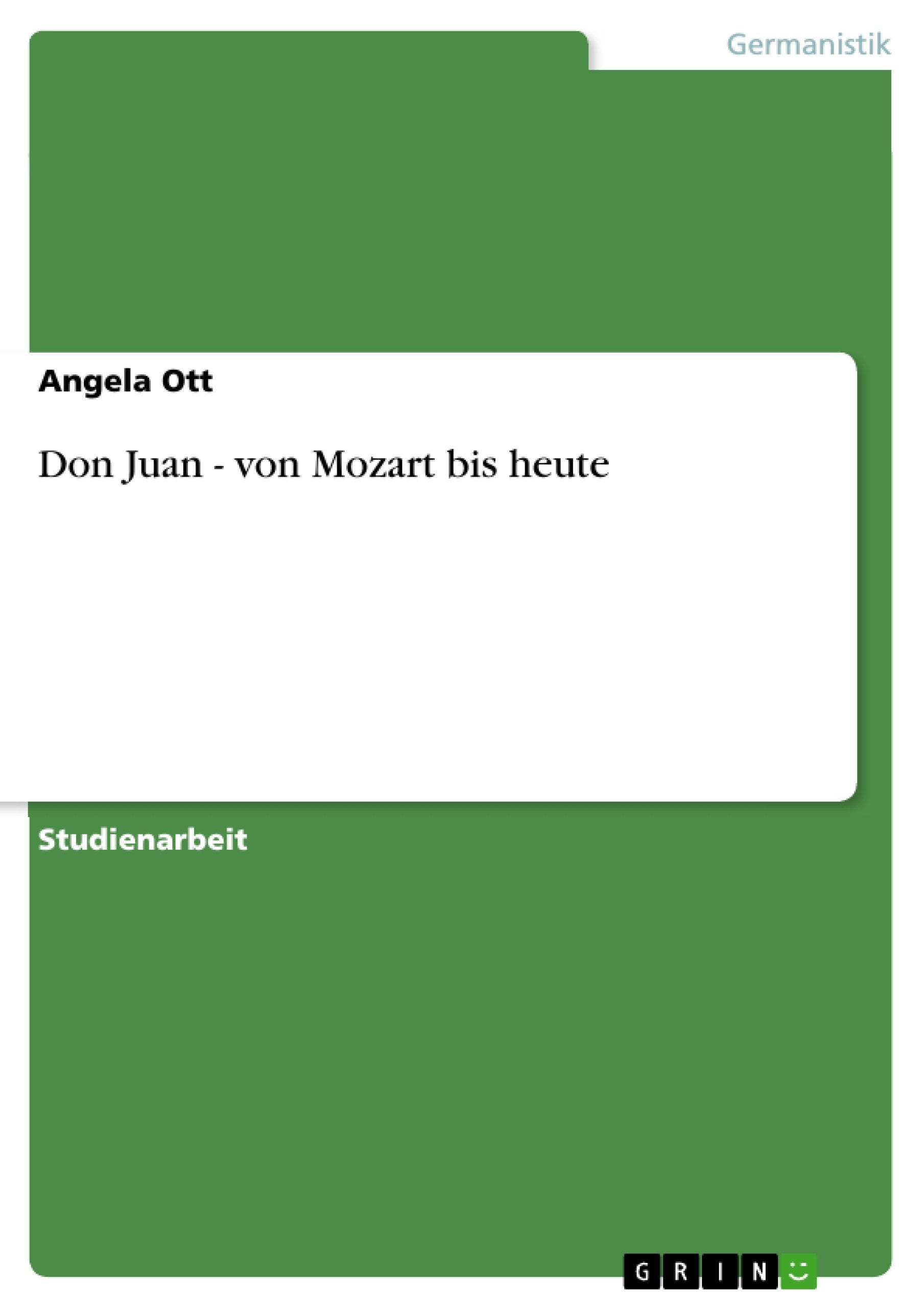 Don Juan  von Mozart bis heute (German Edition),Used