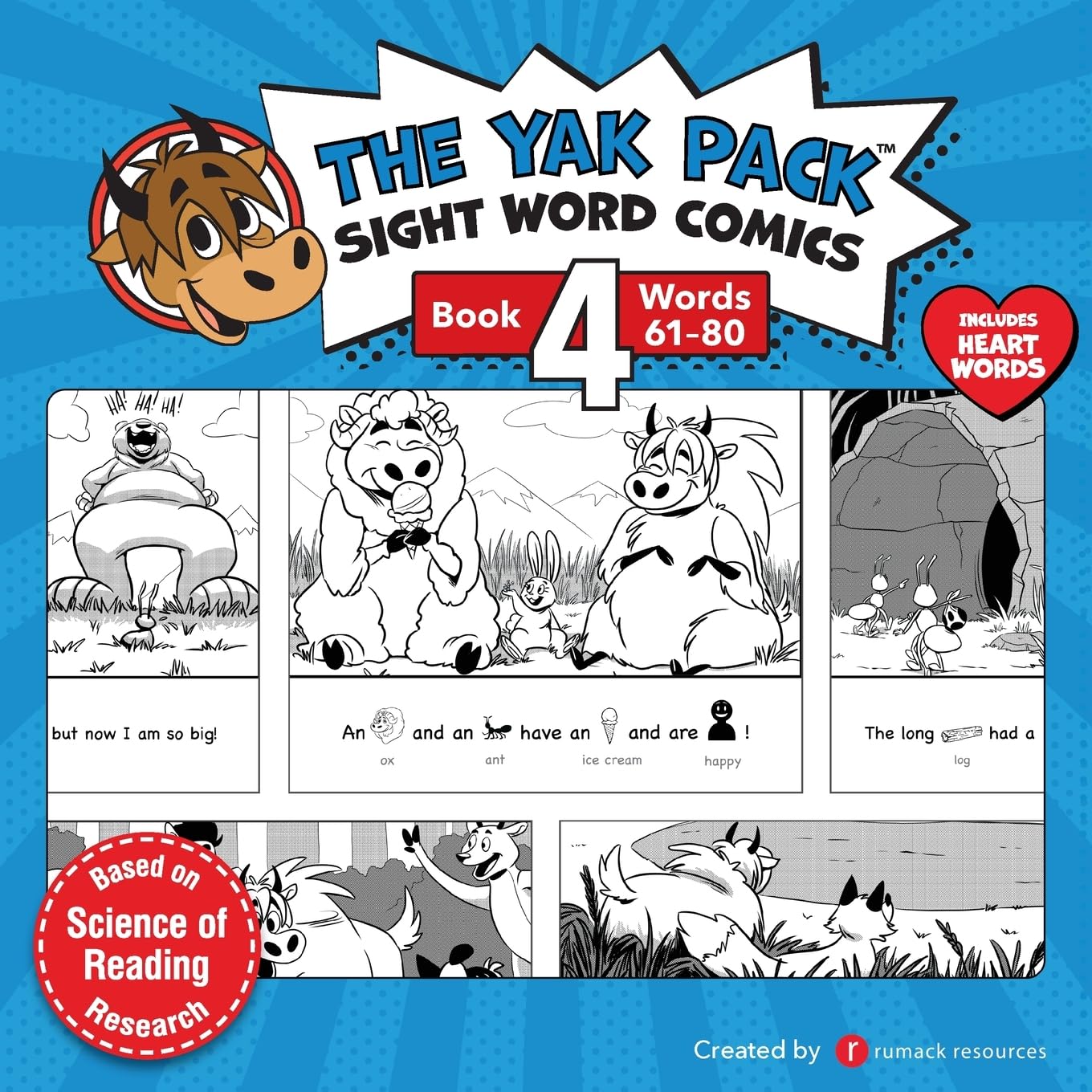 The Yak Pack: Sight Word Stories: Book 4: Comic Books to Practice Reading Dolch Sight Words (6180) (The Yak Pack Comics Complet,Used