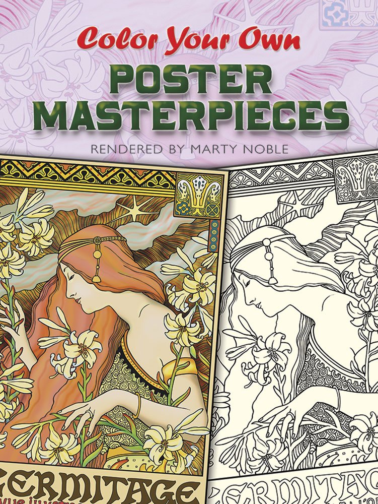 Color Your Own Poster Masterpieces (Dover Art Masterpieces To Color),New