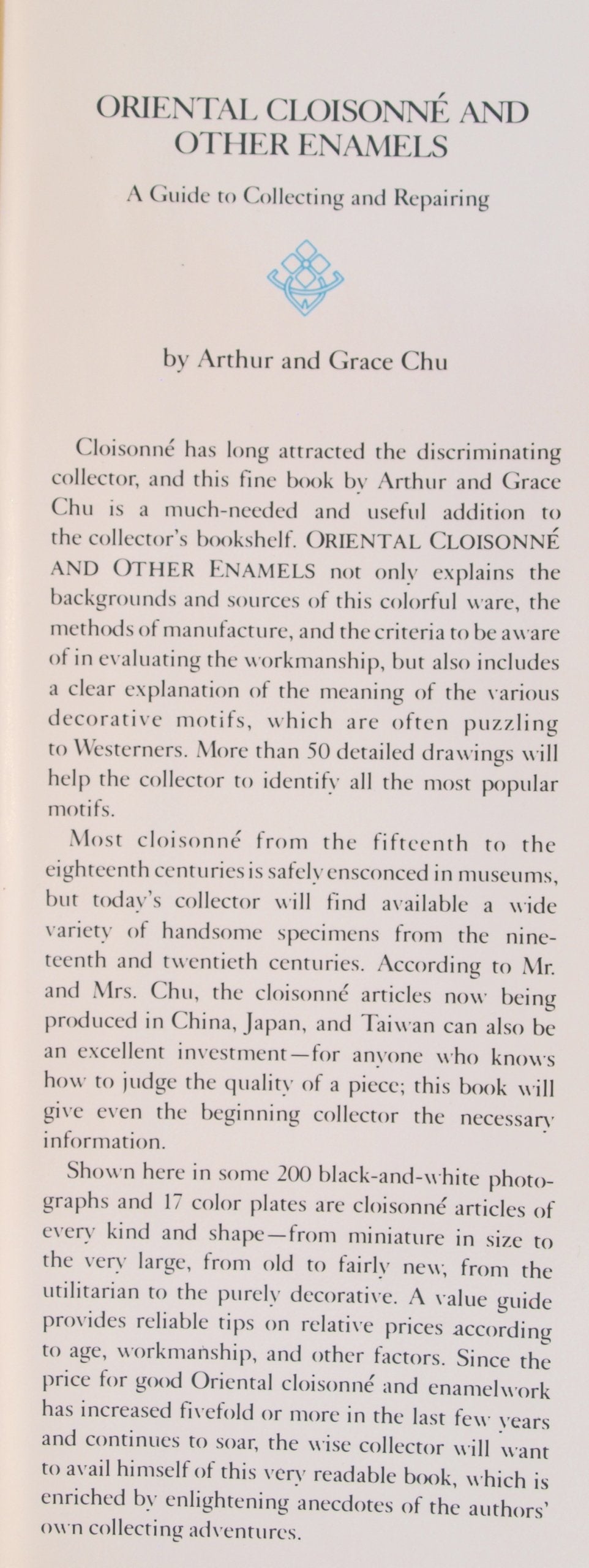 Oriental Cloisonne And Other Enamels: A Guide To Collecting And Repairing,Used