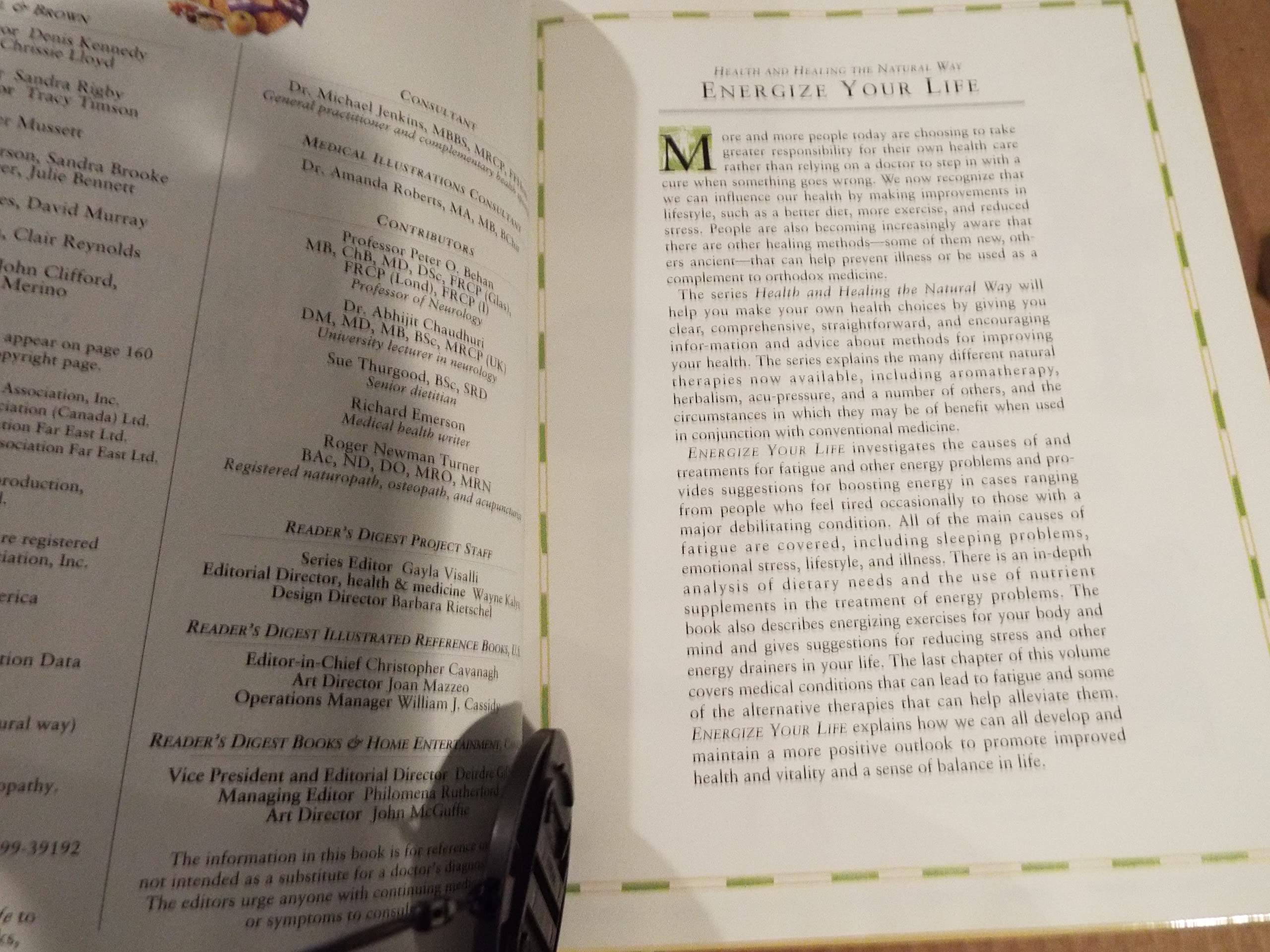 Energize Your Life (Health and Healing the Natural Way),Used