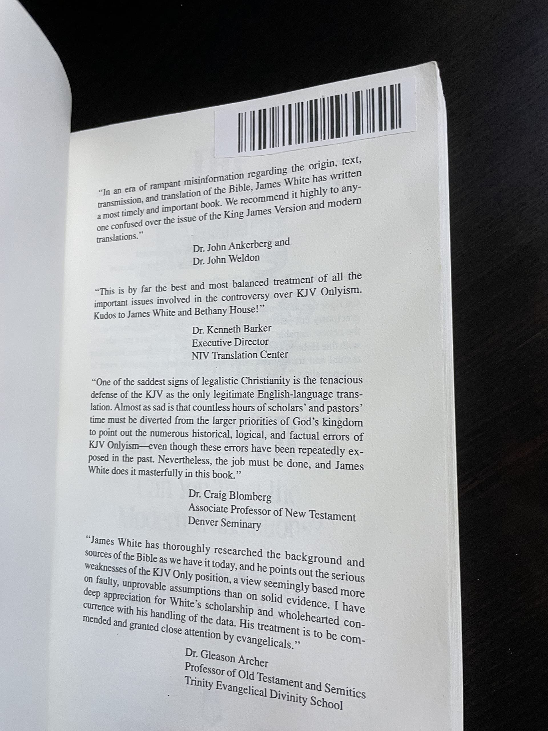 The King James Only Controversy: Can You Trust the Modern Translations?,New