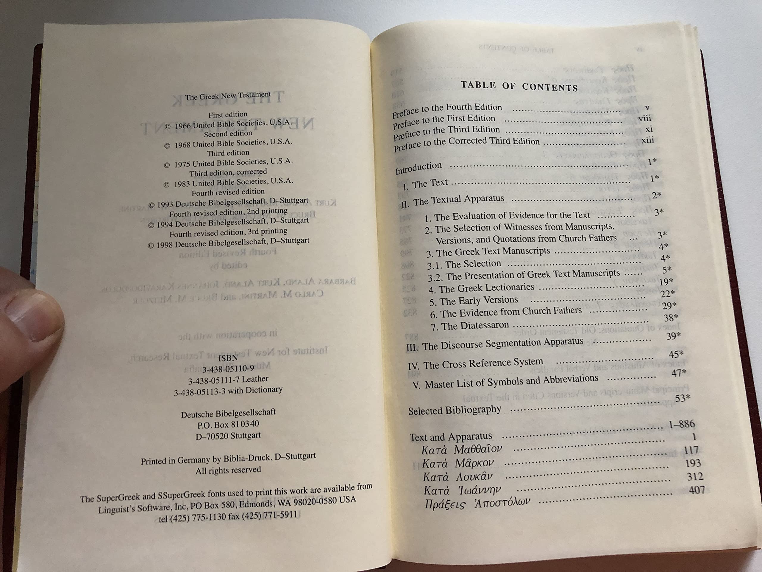 The Greek New Testament: With English Introduction/flexible,Used