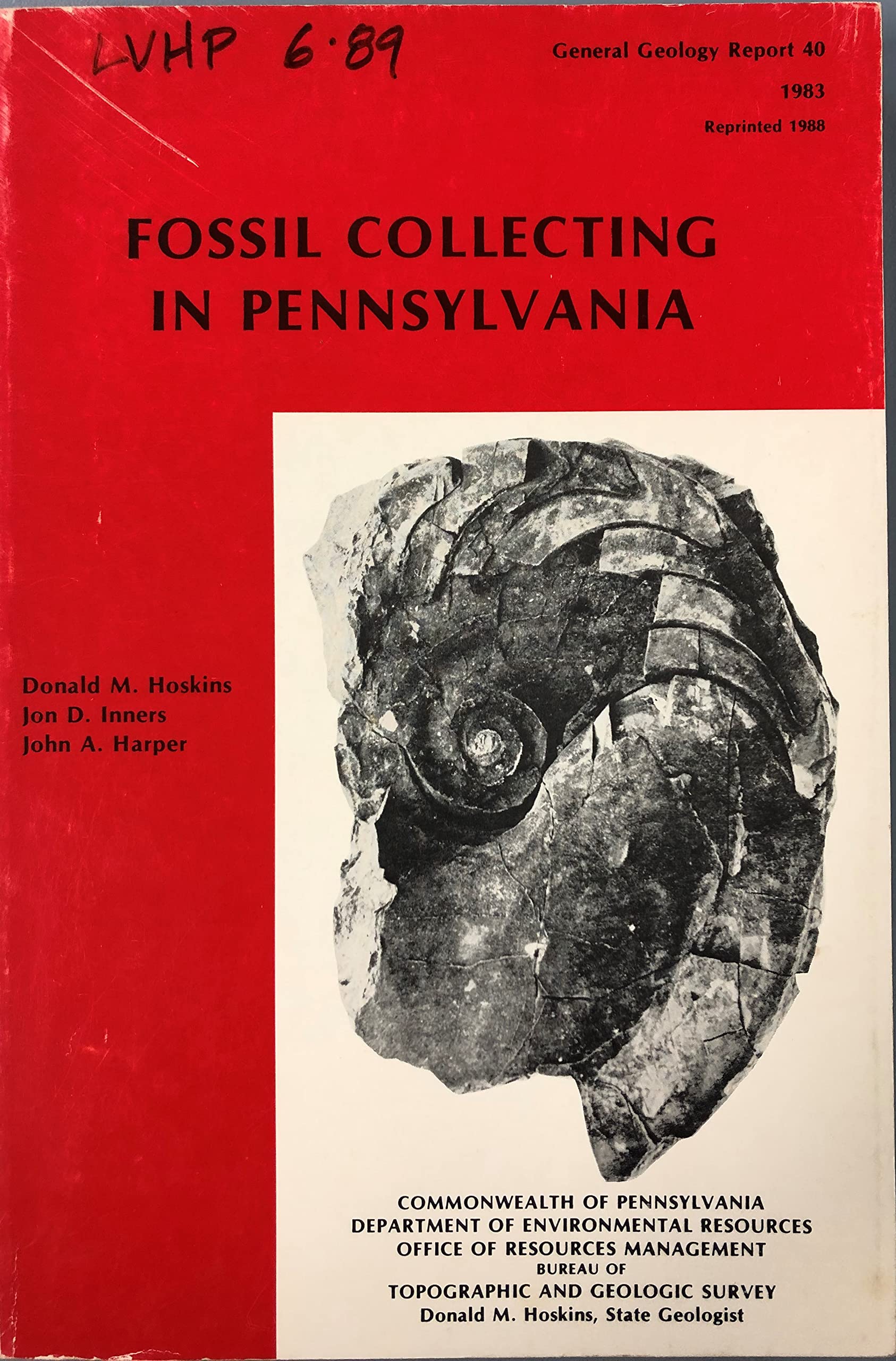 Fossil Collecting In Pennsylvania, 3Rd Edition (General Geology Report, No. 40),New