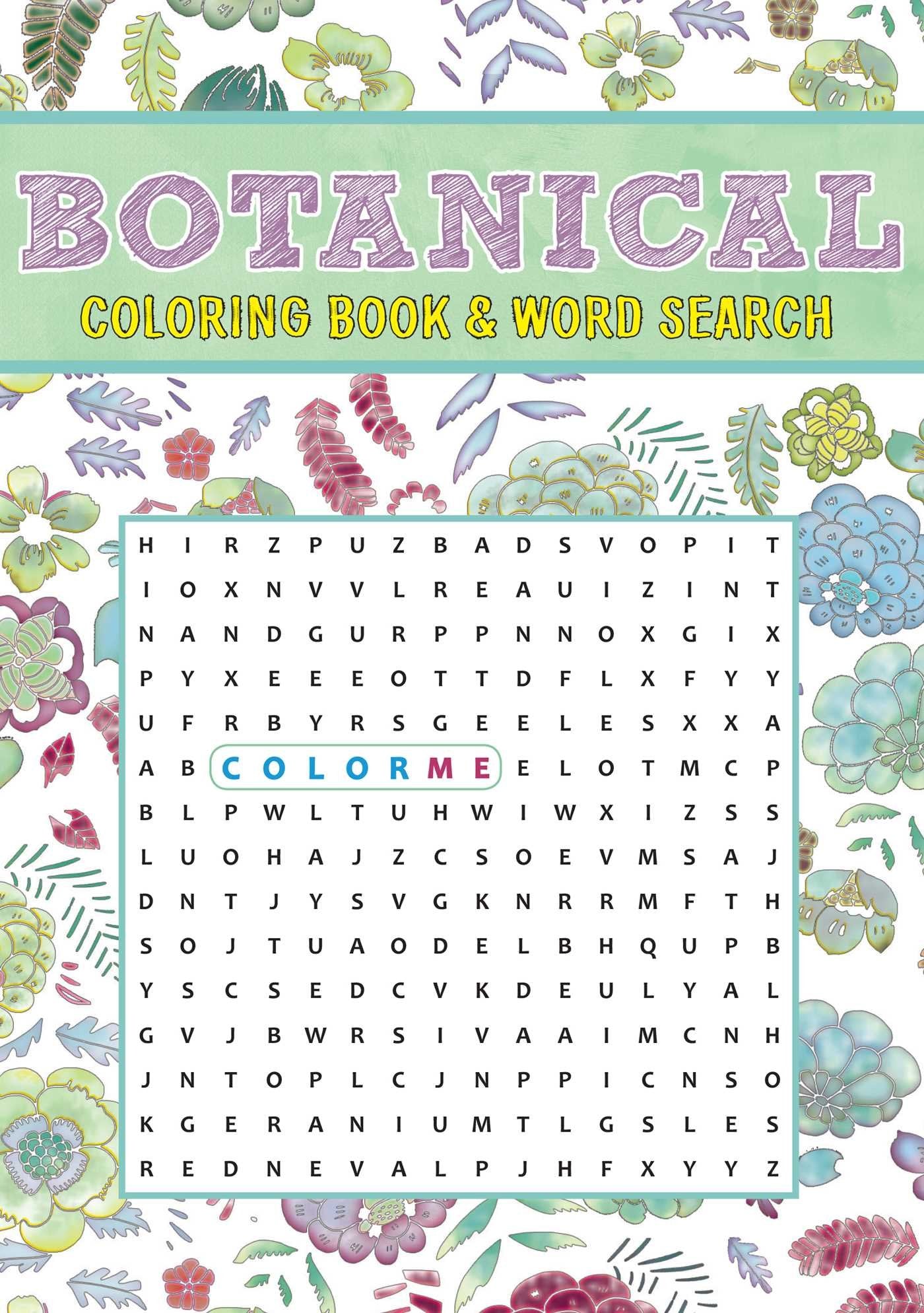 Botanical Coloring Book & Word Search,Used