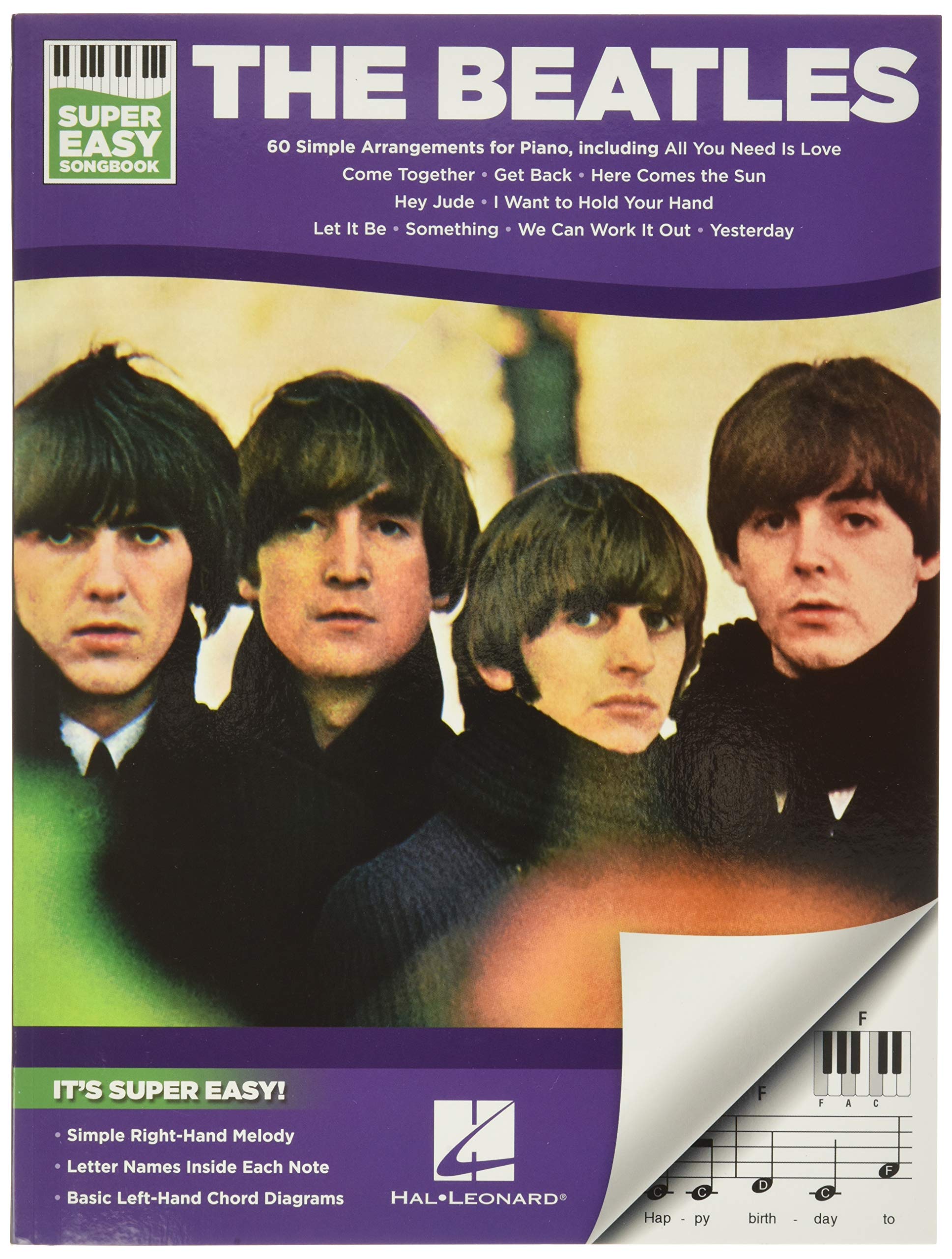 The Beatles Super Easy Songbook 60 Iconic Songs for Easy Piano Let It Be, Hey Jude, Yesterday and More Beginner Piano Sheet,Used