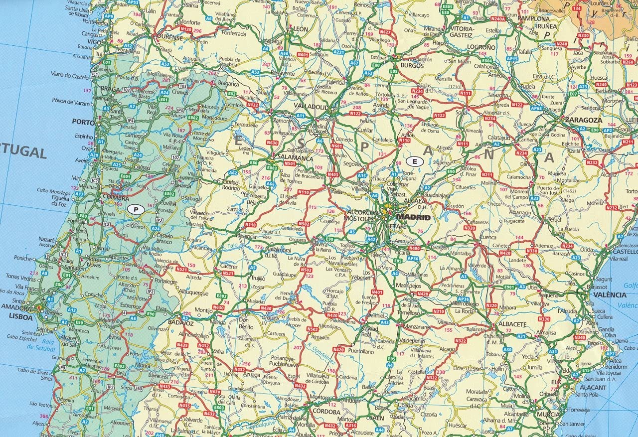 Europe Road map with Distoguide and