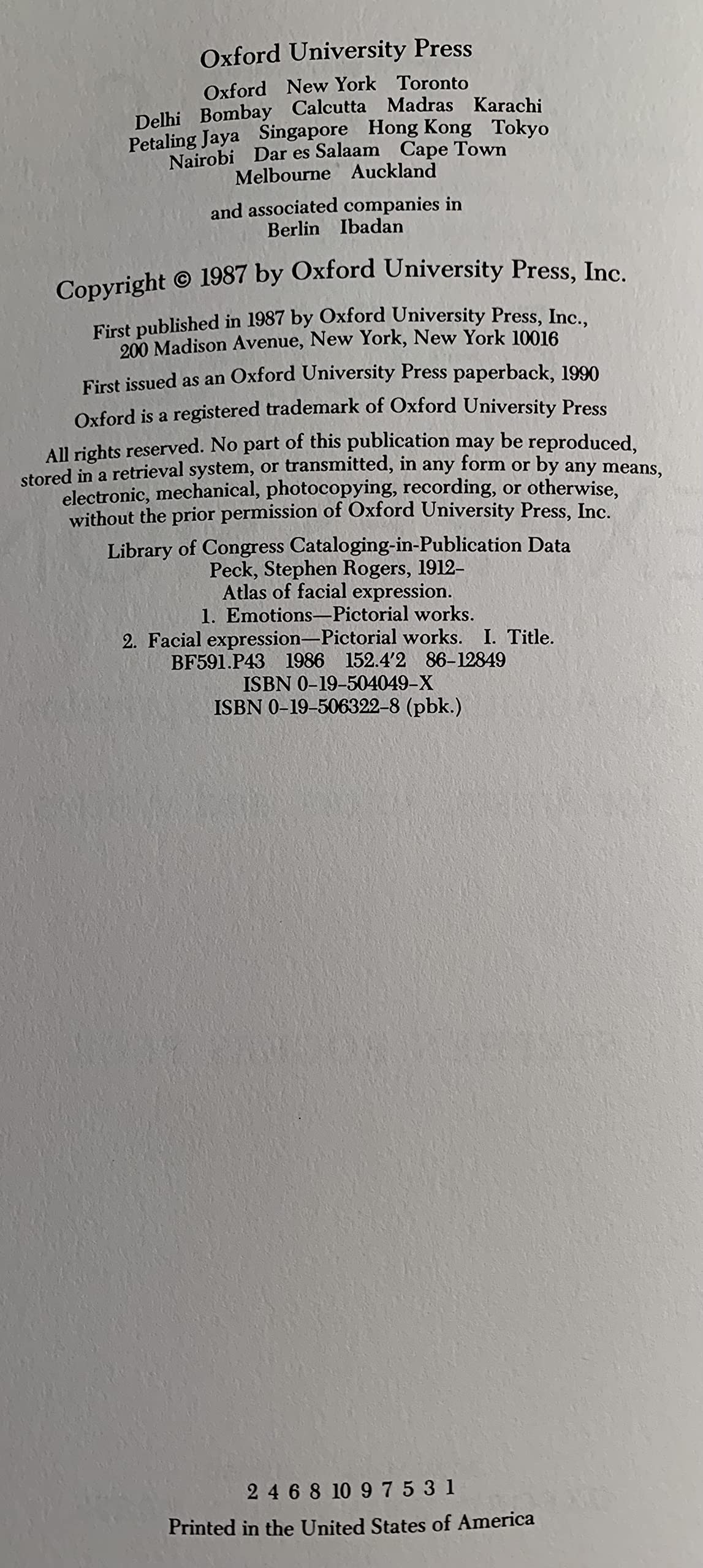 Atlas Of Facial Expression,Used