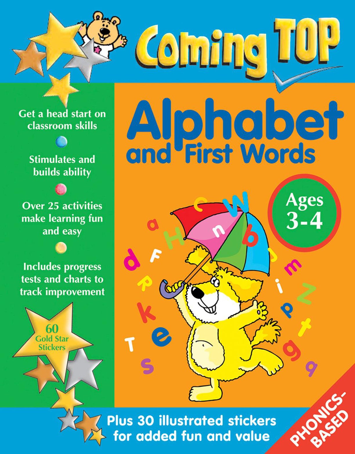 Coming Top: Alphabet and First Words Ages 34: Get A Head Start On Classroom Skills With Stickers!,Used