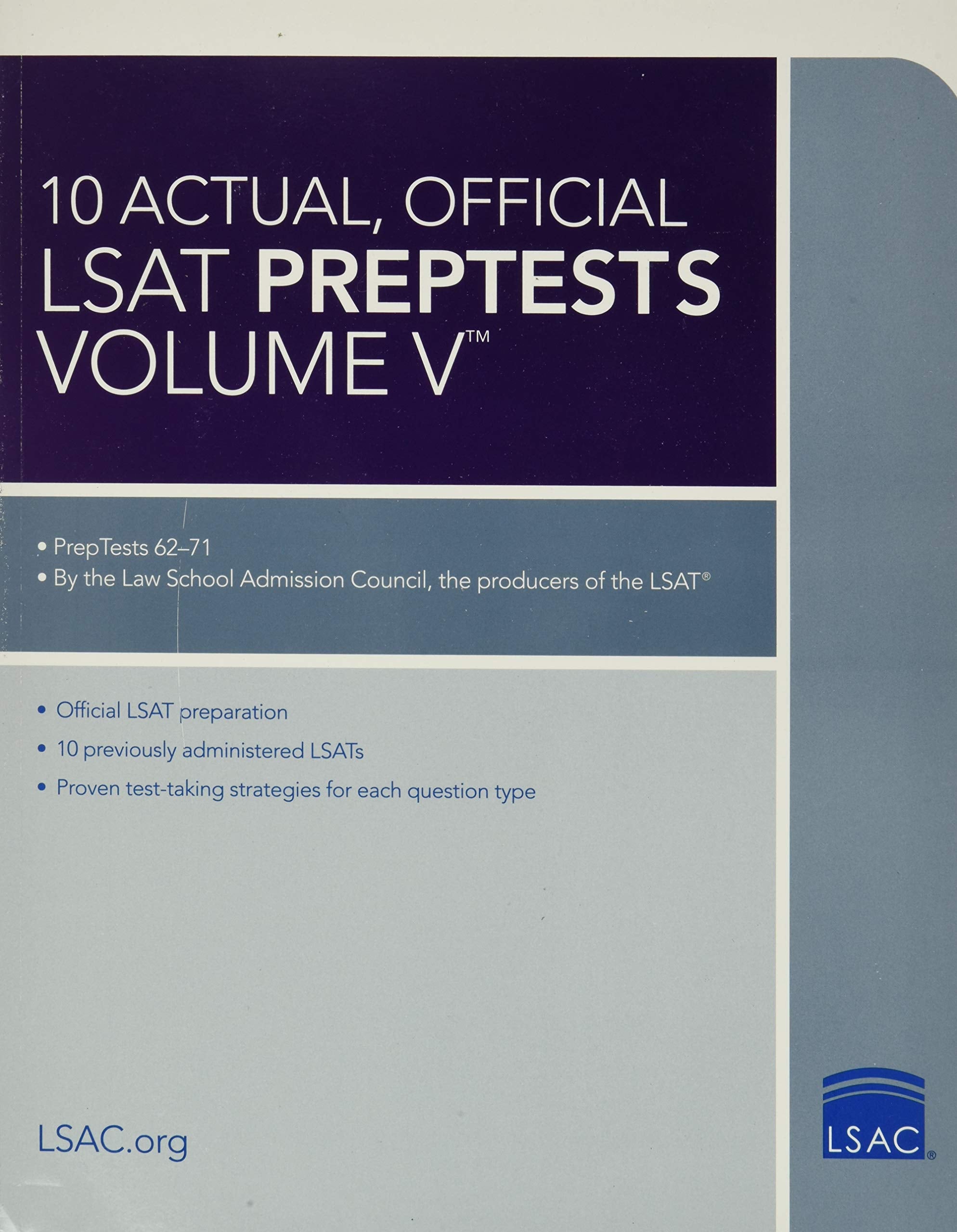 10 Actual, Official Lsat Preptests Volume V: (Preptests 6271) (Lsat Series)-used