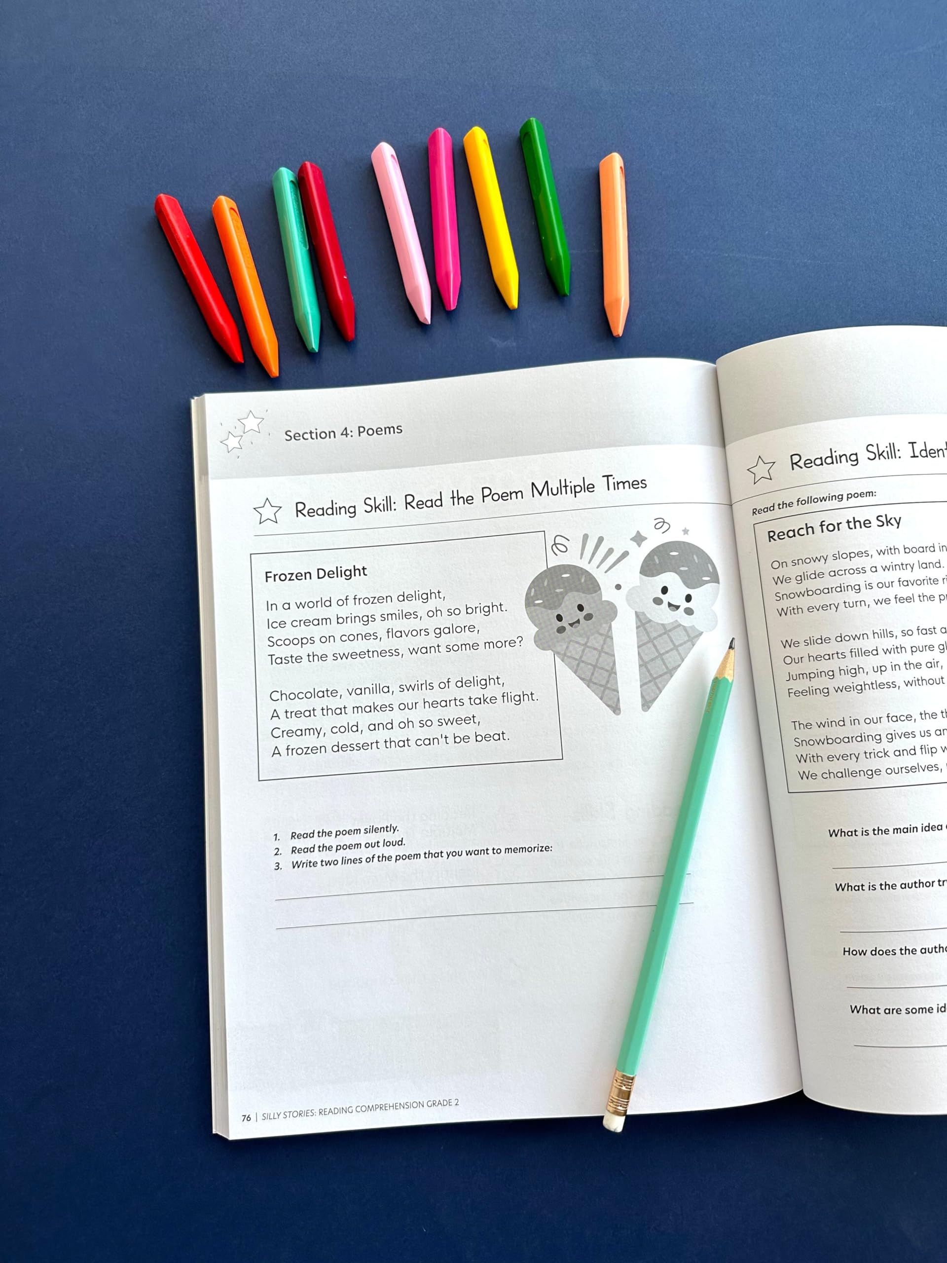 The 2nd Grade Reading Comprehension Workbook for Kids: Silly and Engaging Stories, Biographies, Poetry and Informational Text to,Used