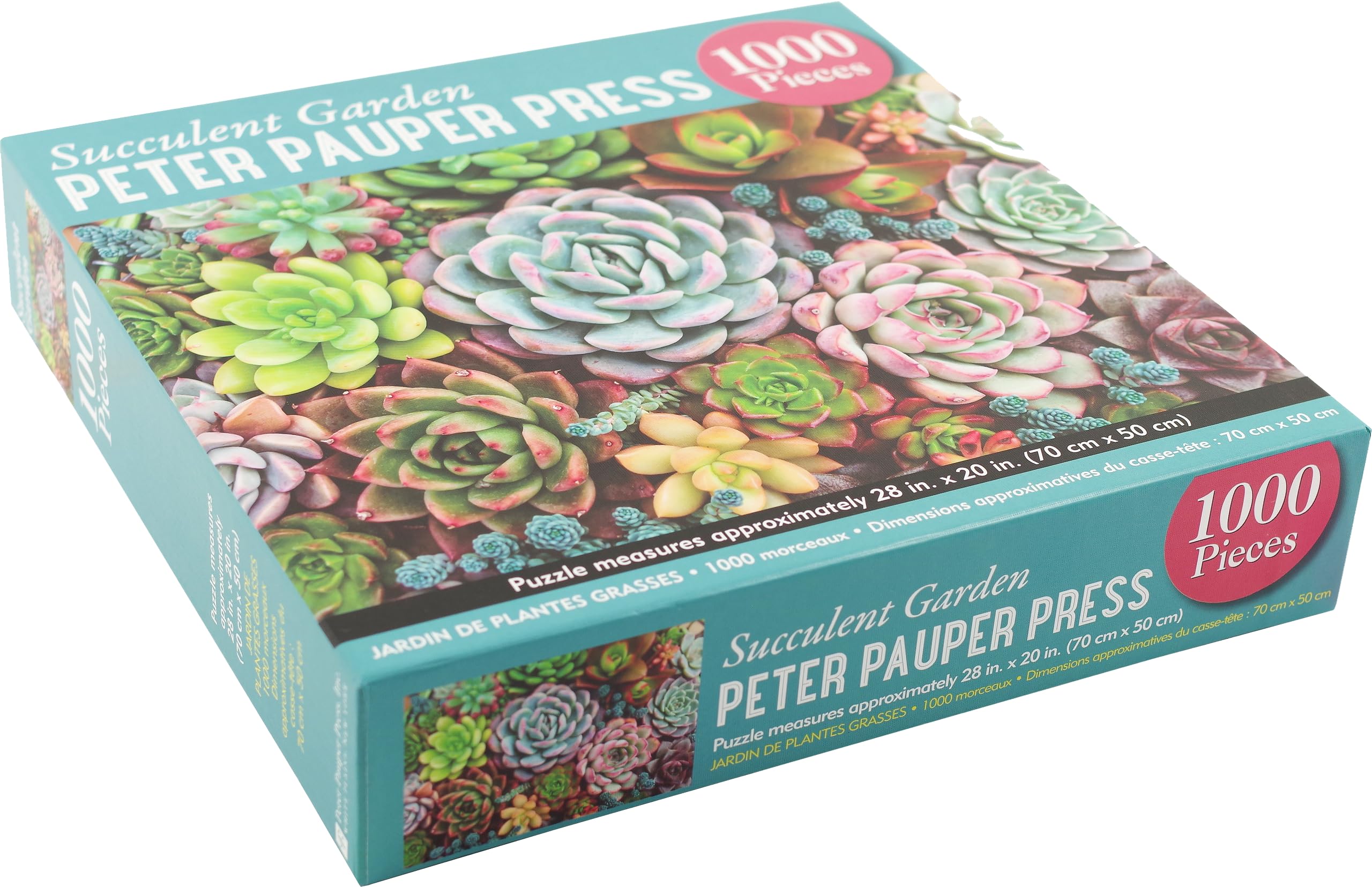 PETER PAUPER PRESS Succulent Garden 1000 Piece Jigsaw Puzzle,Used