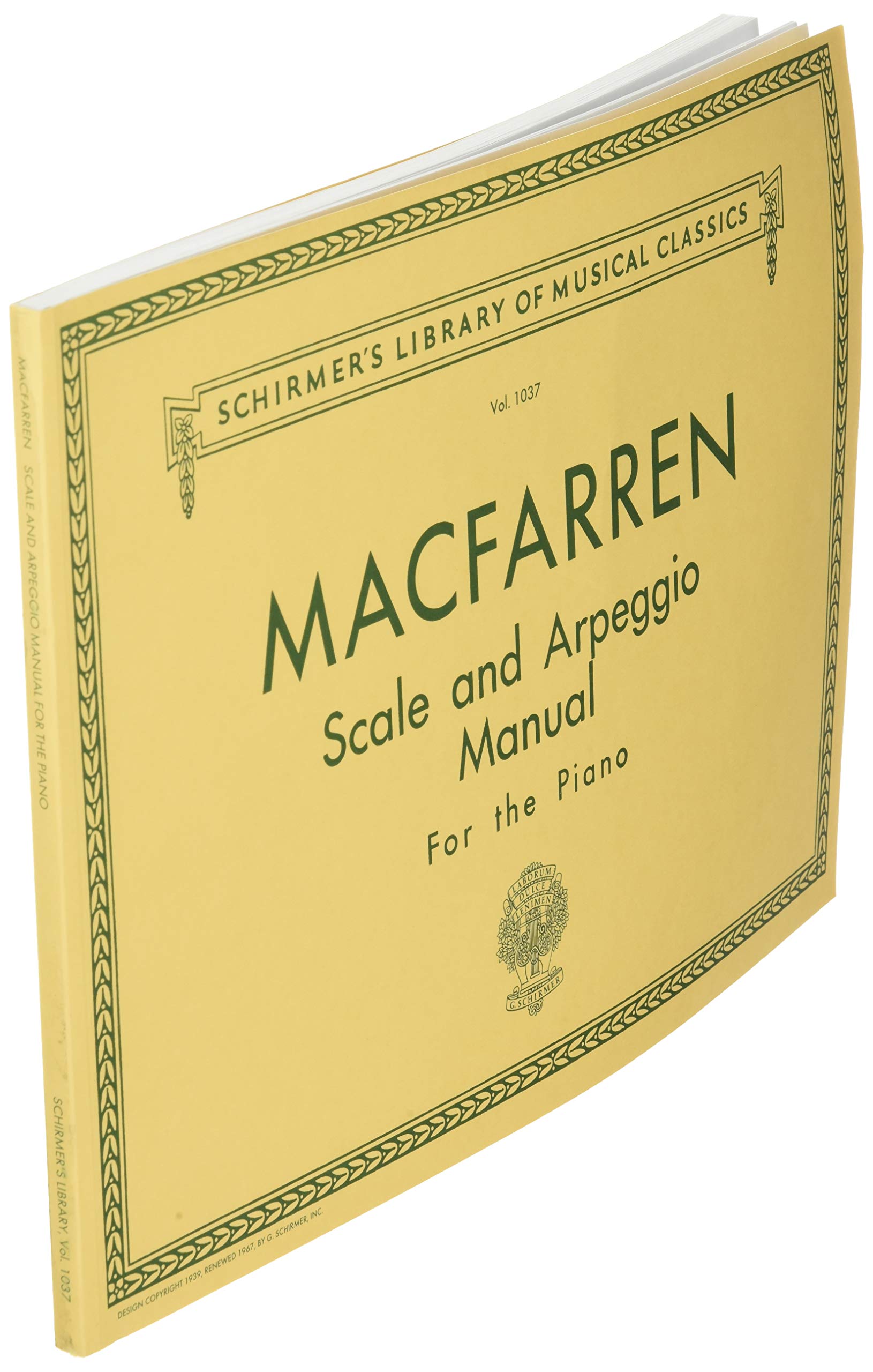 Walter MacFarren Scale and Arpeggio Manual Schirmer Library of Classics Volume 1037 Piano Technique Sheet Music and Method B,Used