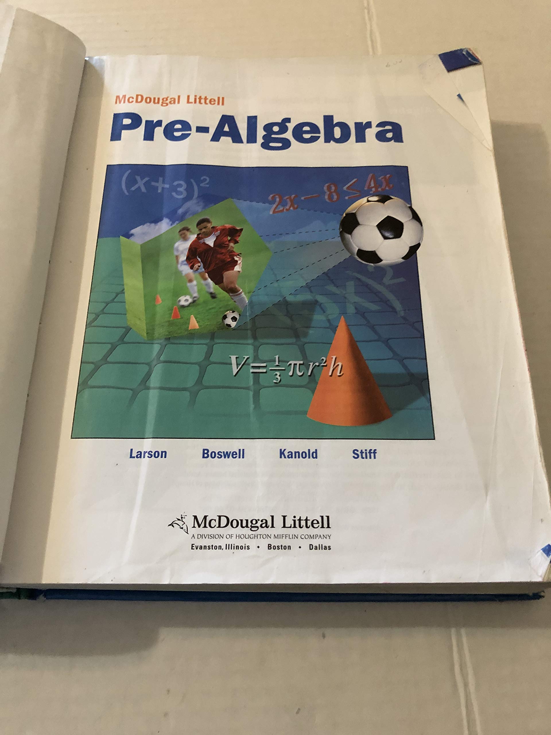 McDougal Littell PreAlgebra: Student Edition 2005,New