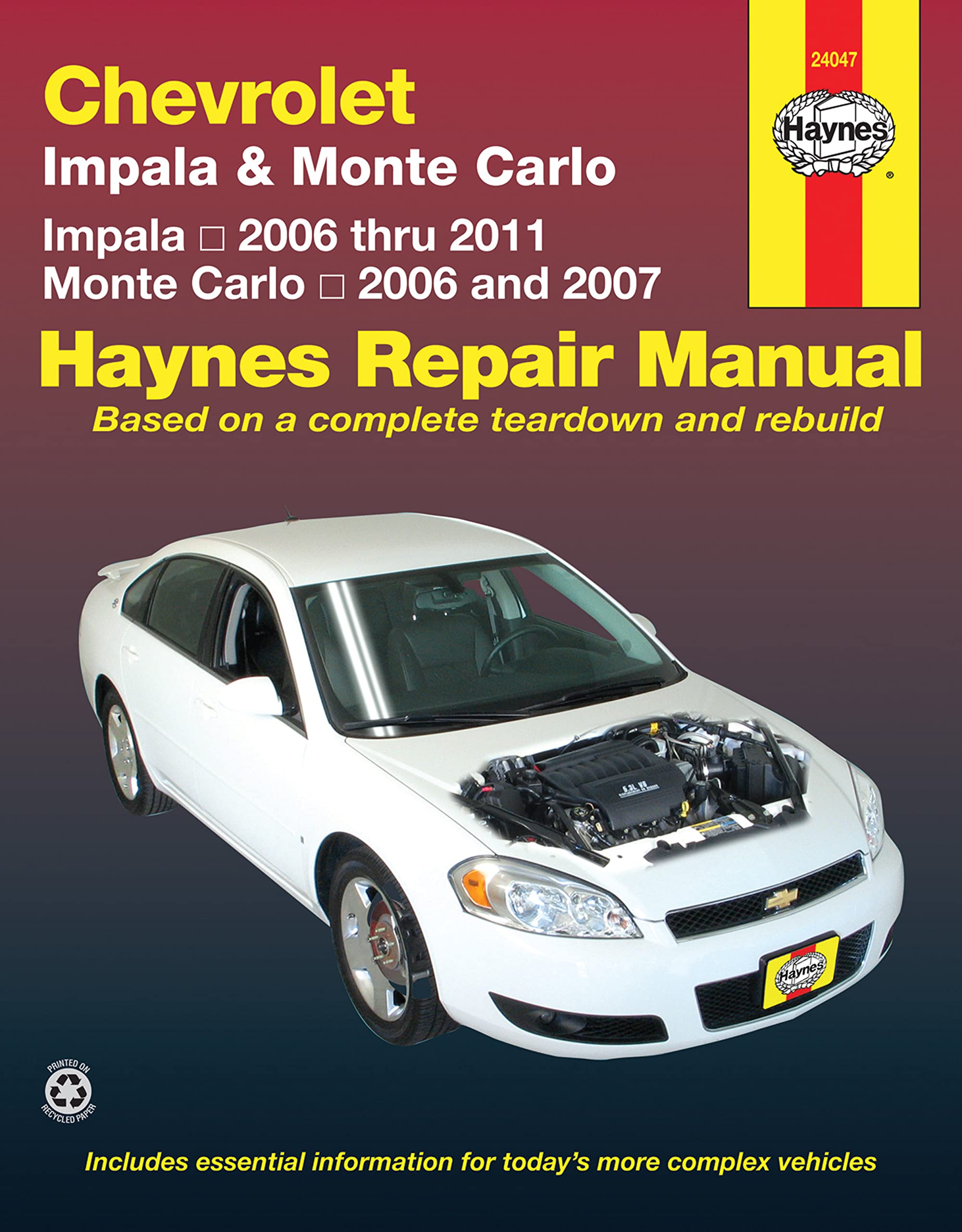Chevrolet Impala (20062011) & Monte Carlo (20062007) Haynes Repair Manual (Usa,Used