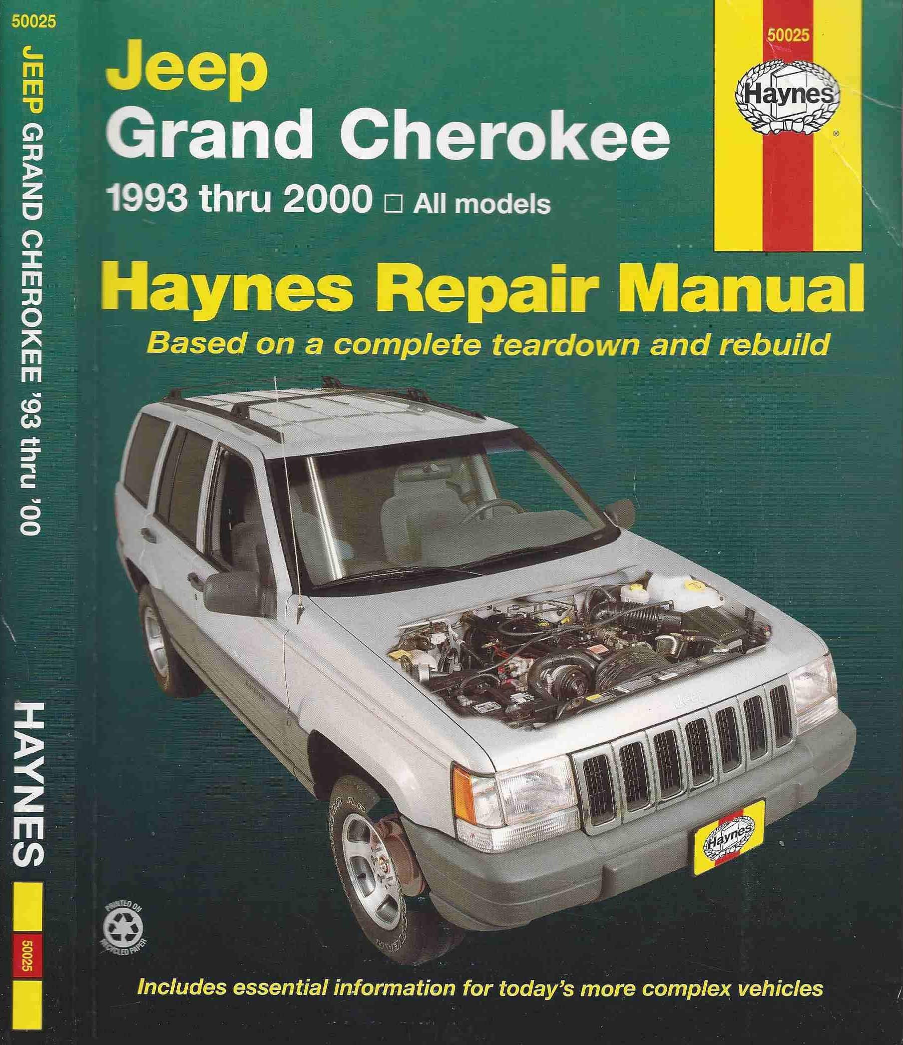 Haynes Repair Manual (Jeep Grand Cherokee 19932000),Used