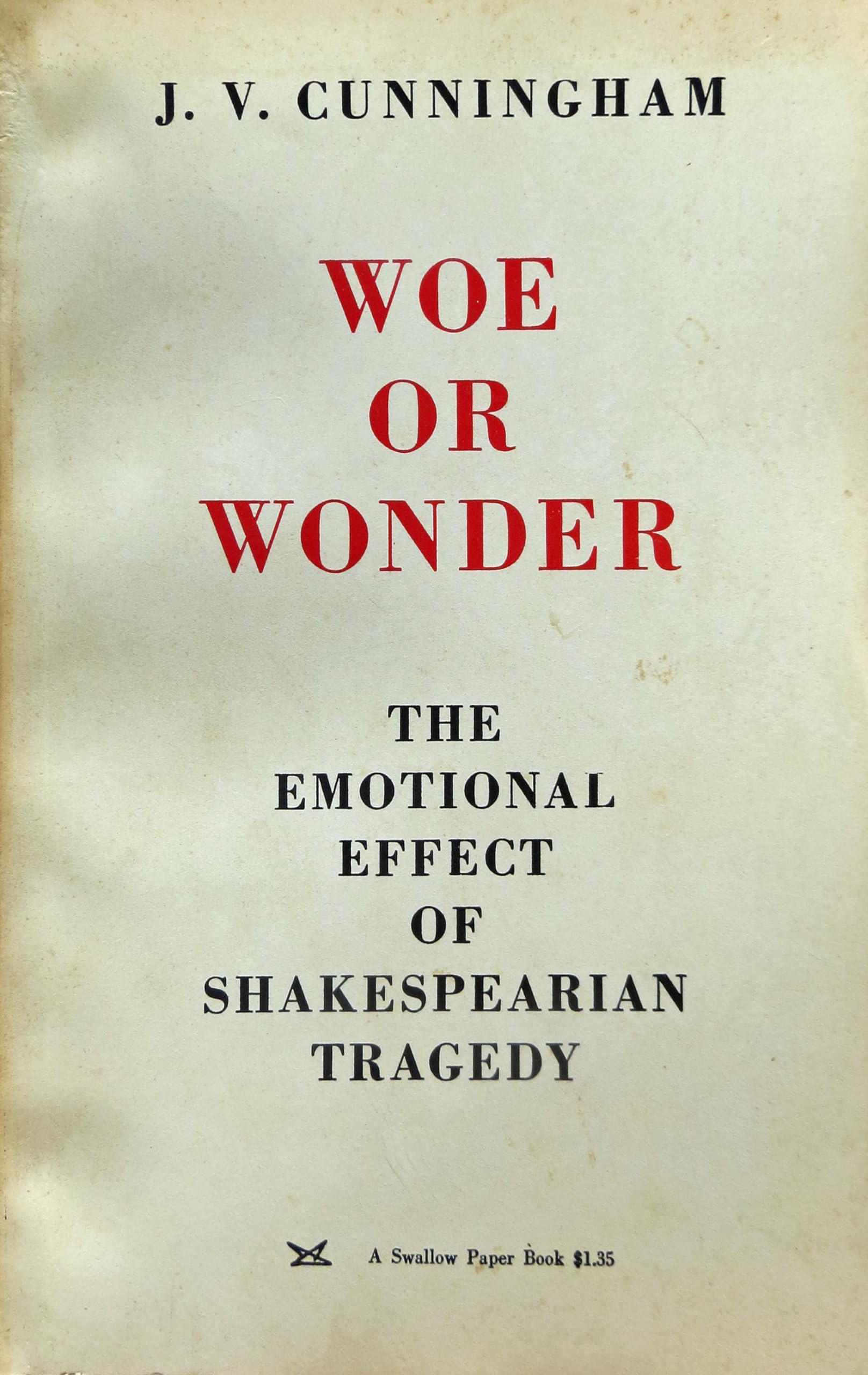 Woe or Wonder: The Emotional Effect of Shakespearean Tragedy,Used