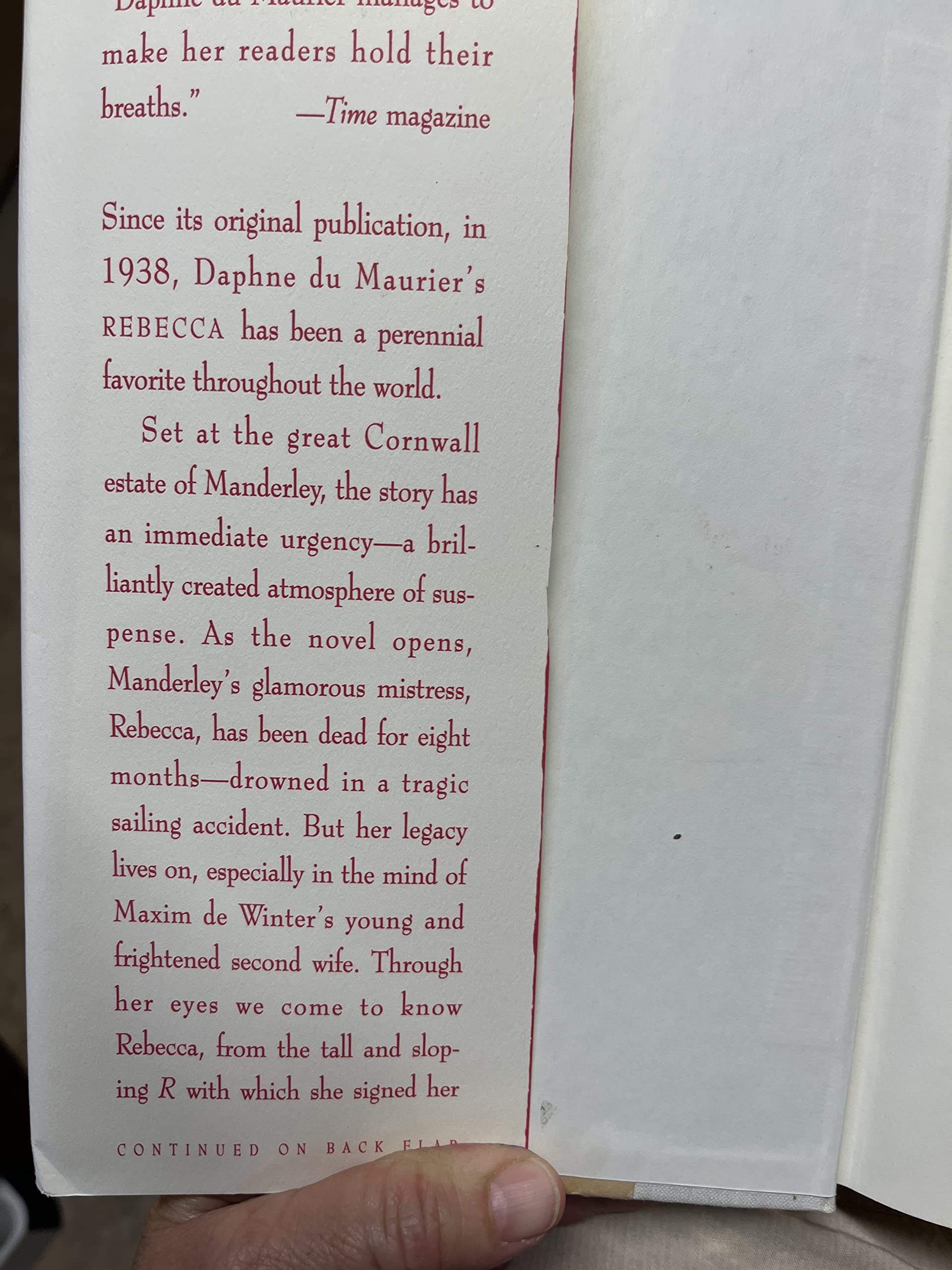 Rebecca (Large Print),Used