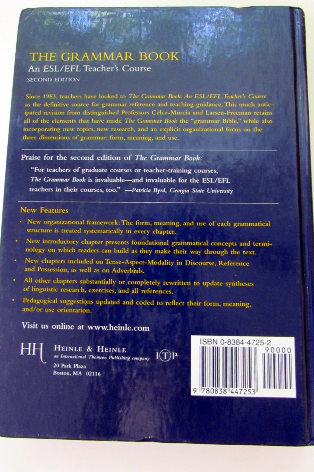 The Grammar Book: An ESL/EFL Teacher's Course, Second Edition,Used