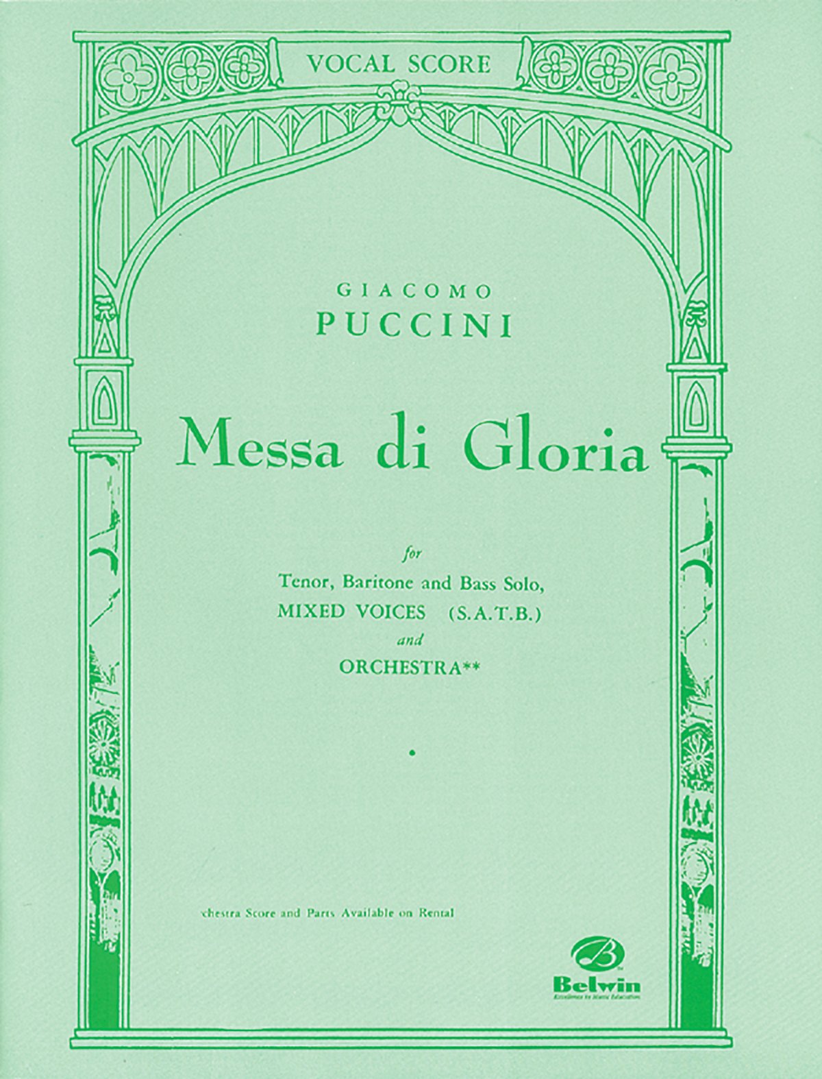 Messa Di Gloria: Satb (Orch. Acc.) (Belwin Edition) (Latin And English Edition),Used
