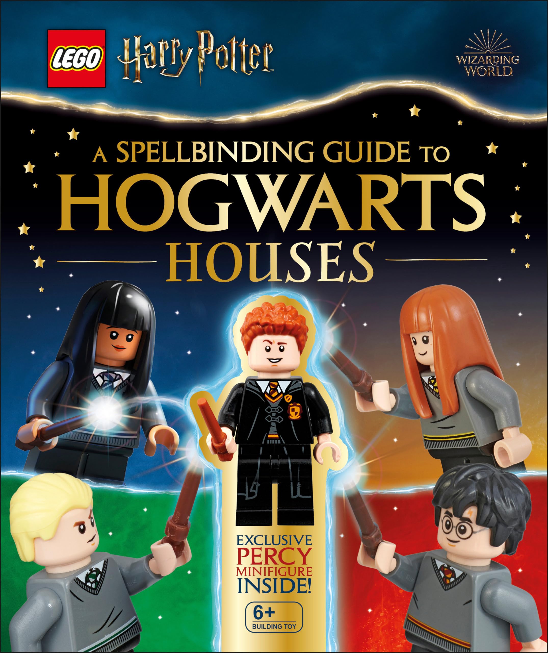 Lego Harry Potter A Spellbinding Guide To Hogwarts Houses: With Exclusive Percy Weasley Minifigure,New