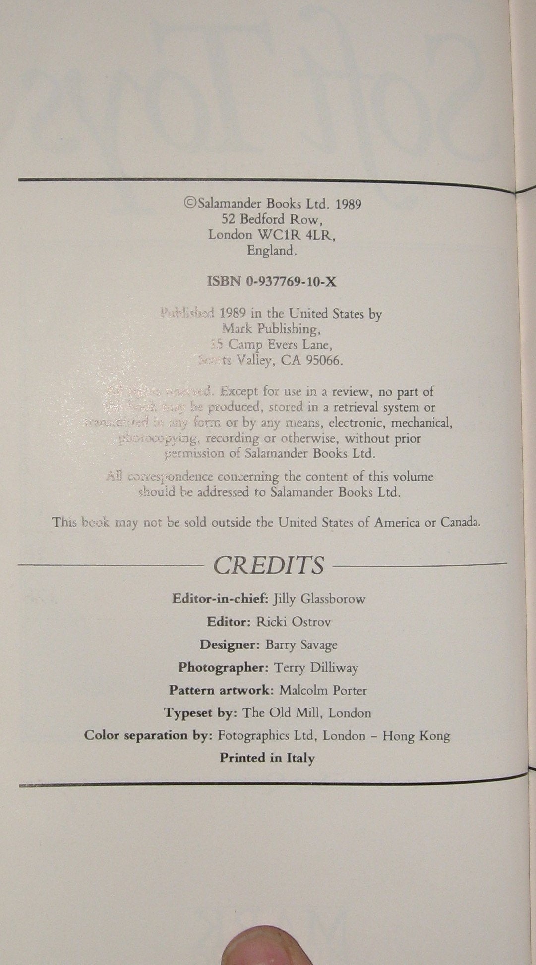 The Creative Book of Soft Toys (Creative Book Series),Used