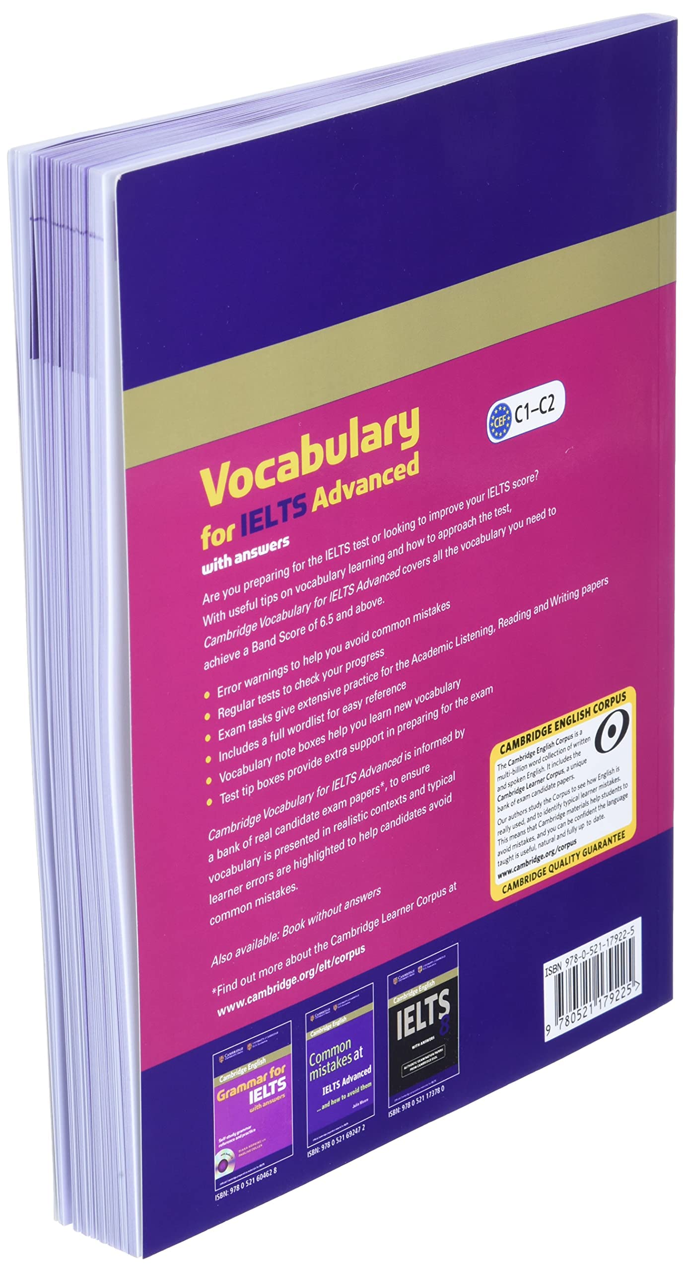 Cambridge Vocabulary for IELTS Advanced Band 6.5+ with Answers and Audio CD (Cambridge English),Used