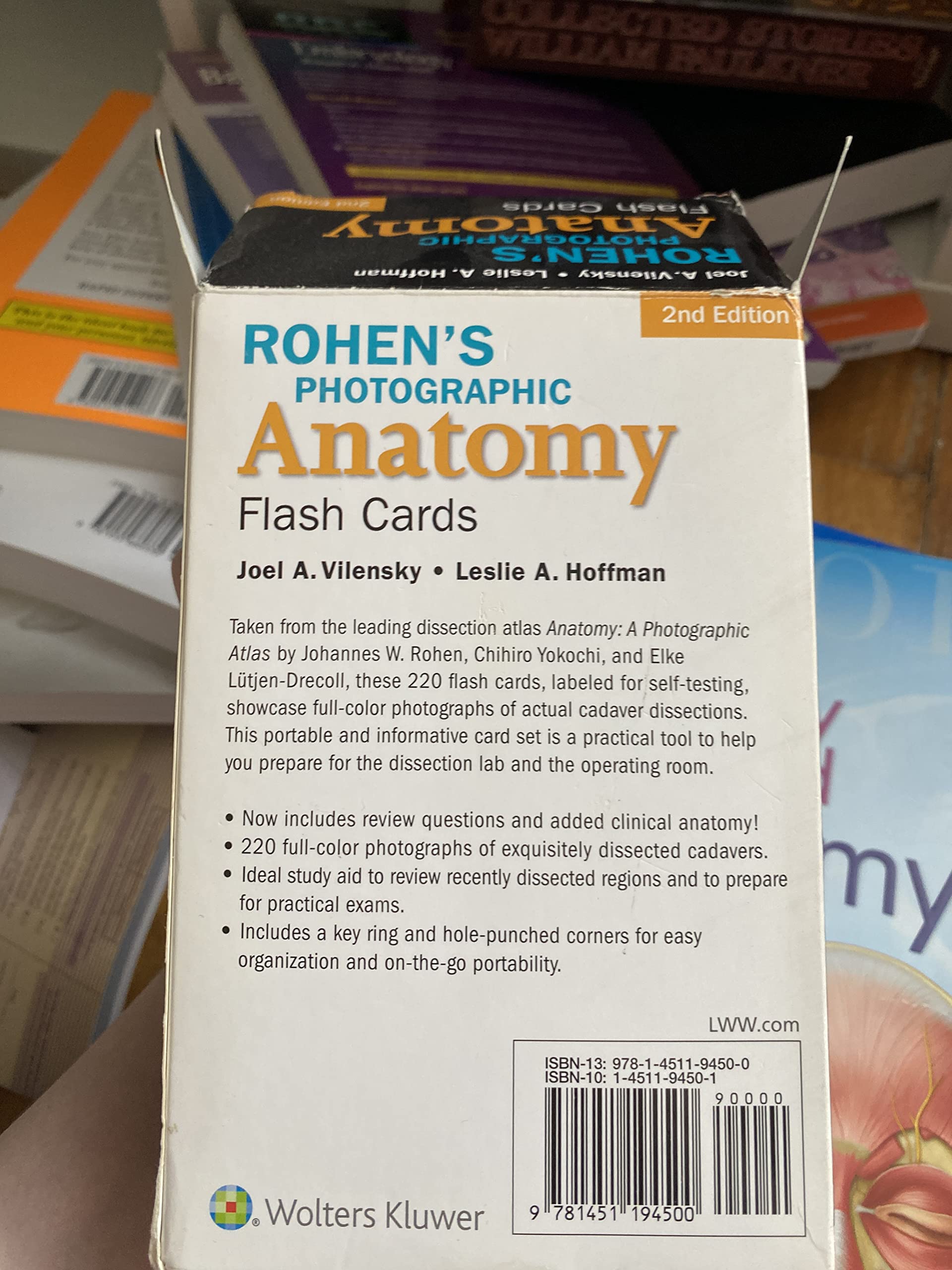 Rohen's Photographic Anatomy Flash Cards,Used