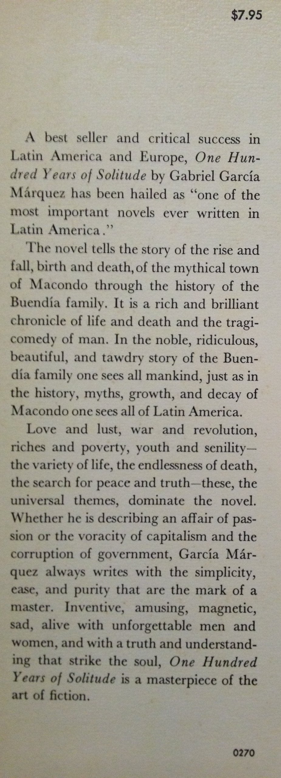 One Hundred Years Of Solitude,Used