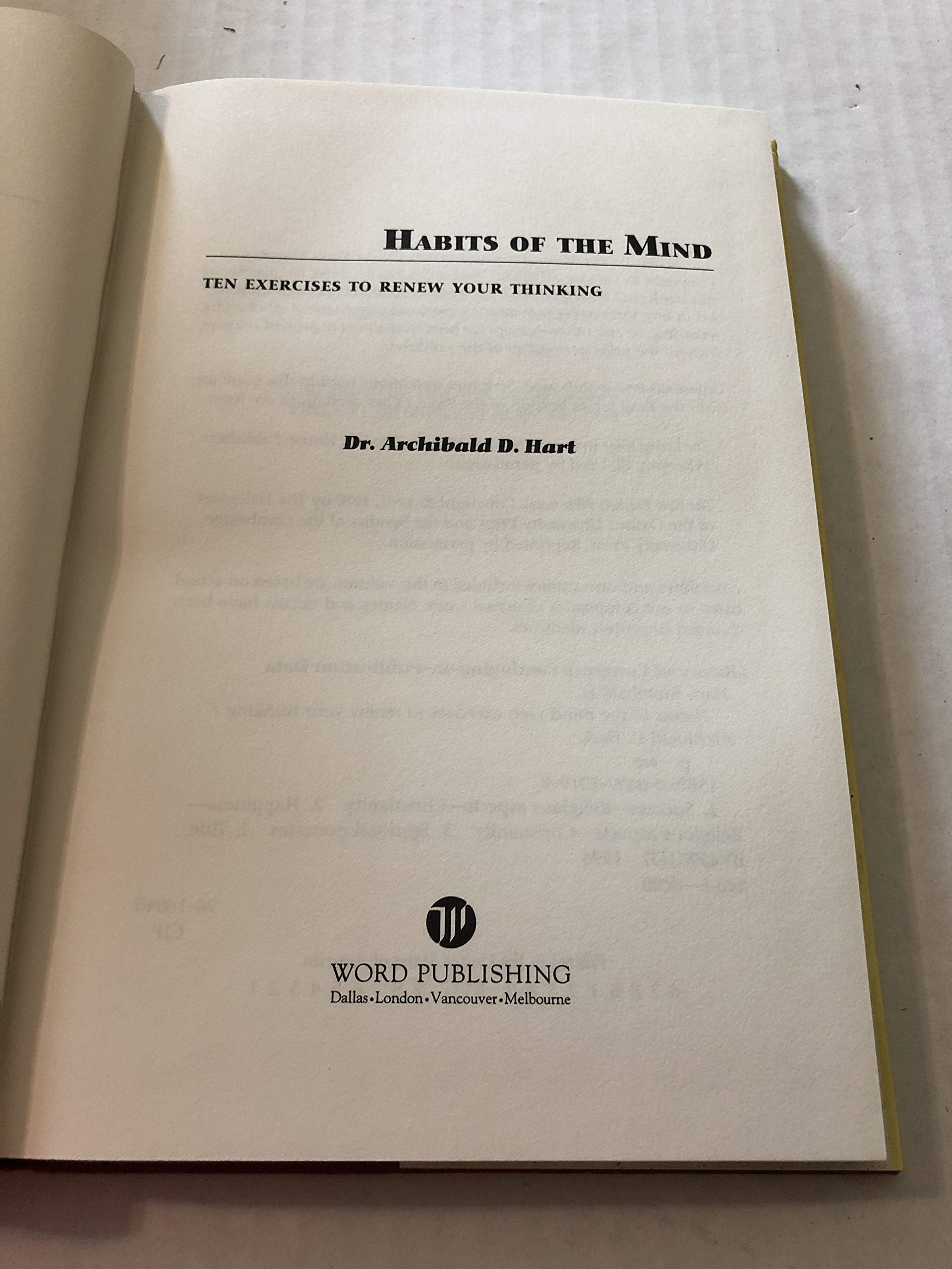 Habits of the Mind: Ten Exercises to Renew Your Thinking,Used