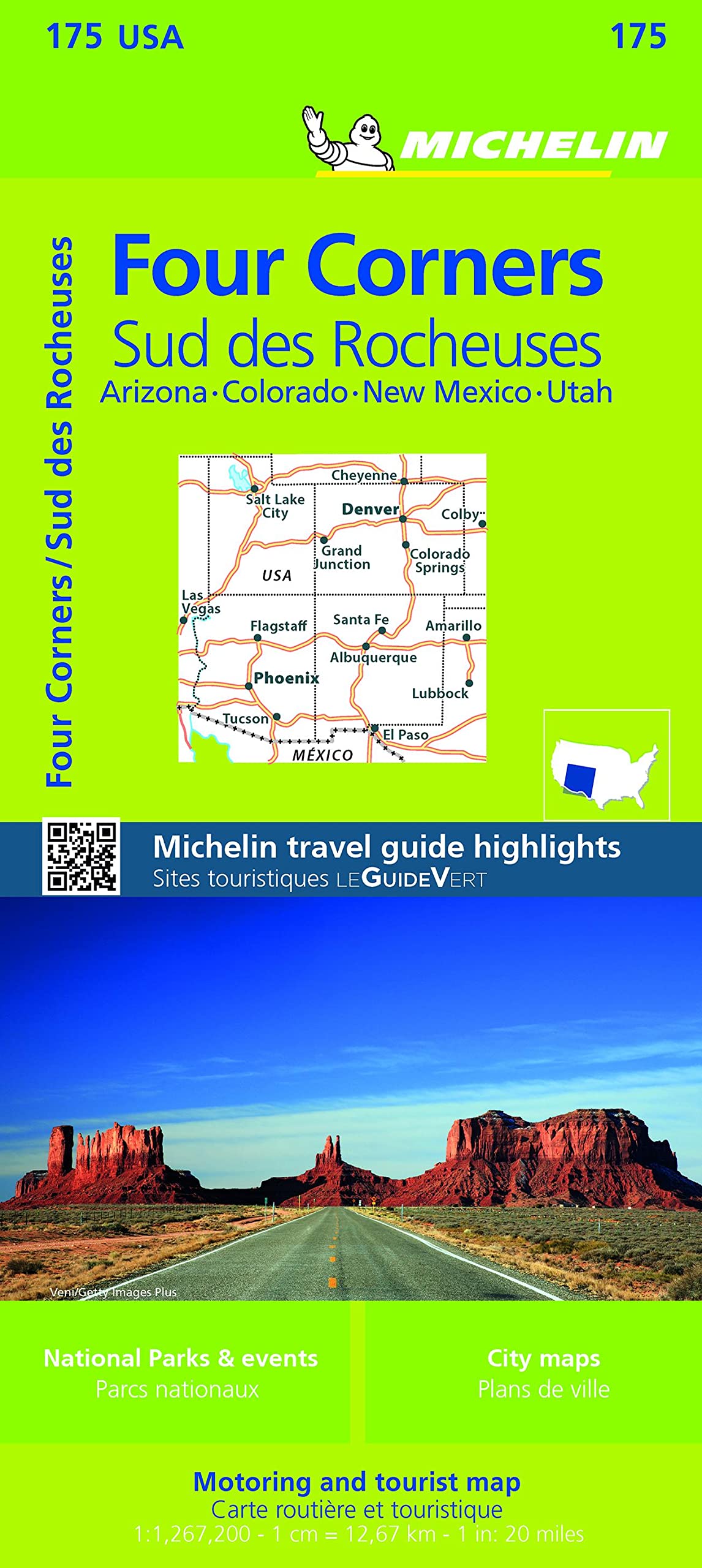 Michelin Usa Four Corners Map 175 (Michelin Zoom Usa Maps),New