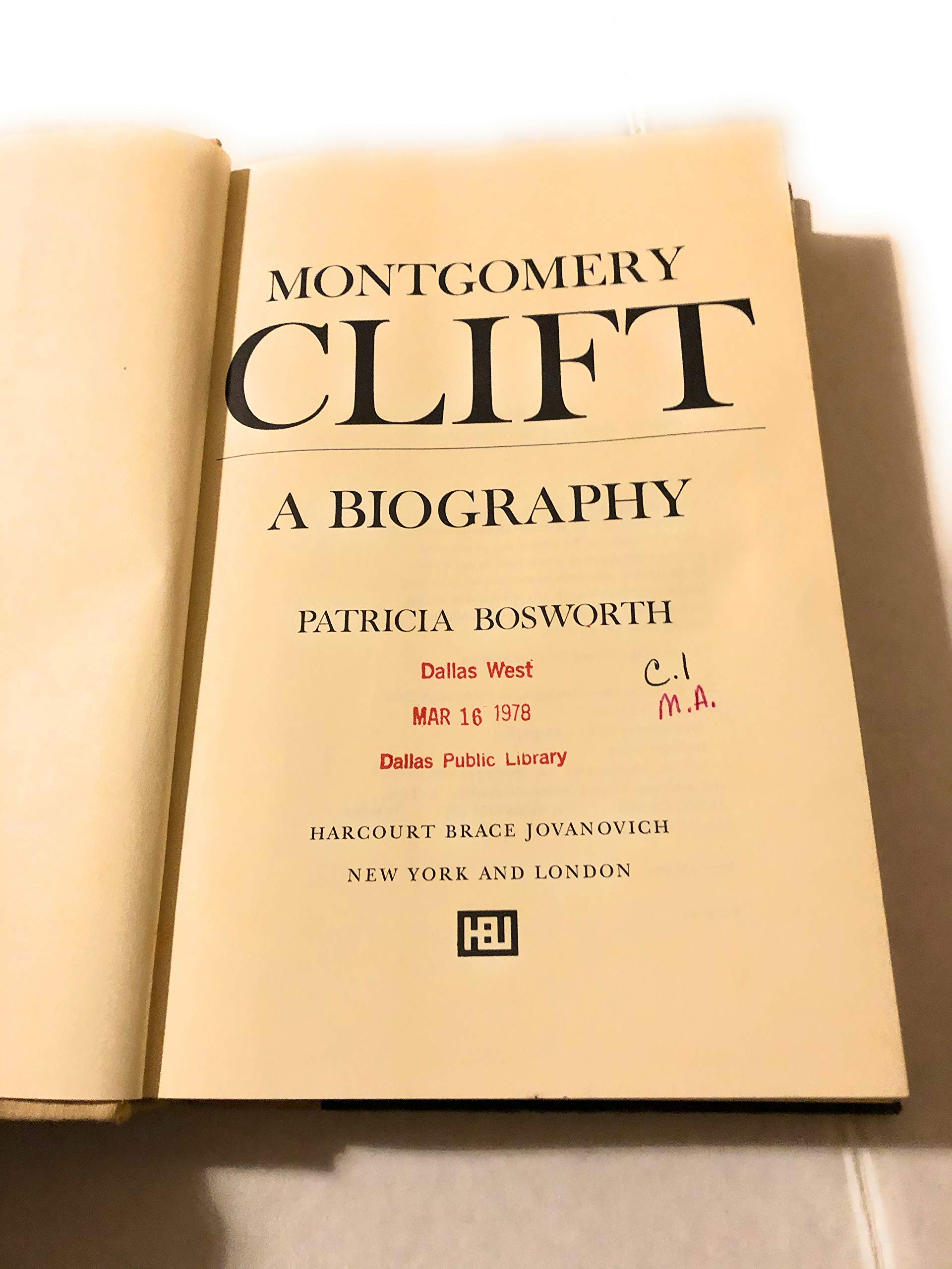 Montgomery Clift: A Biography,Used