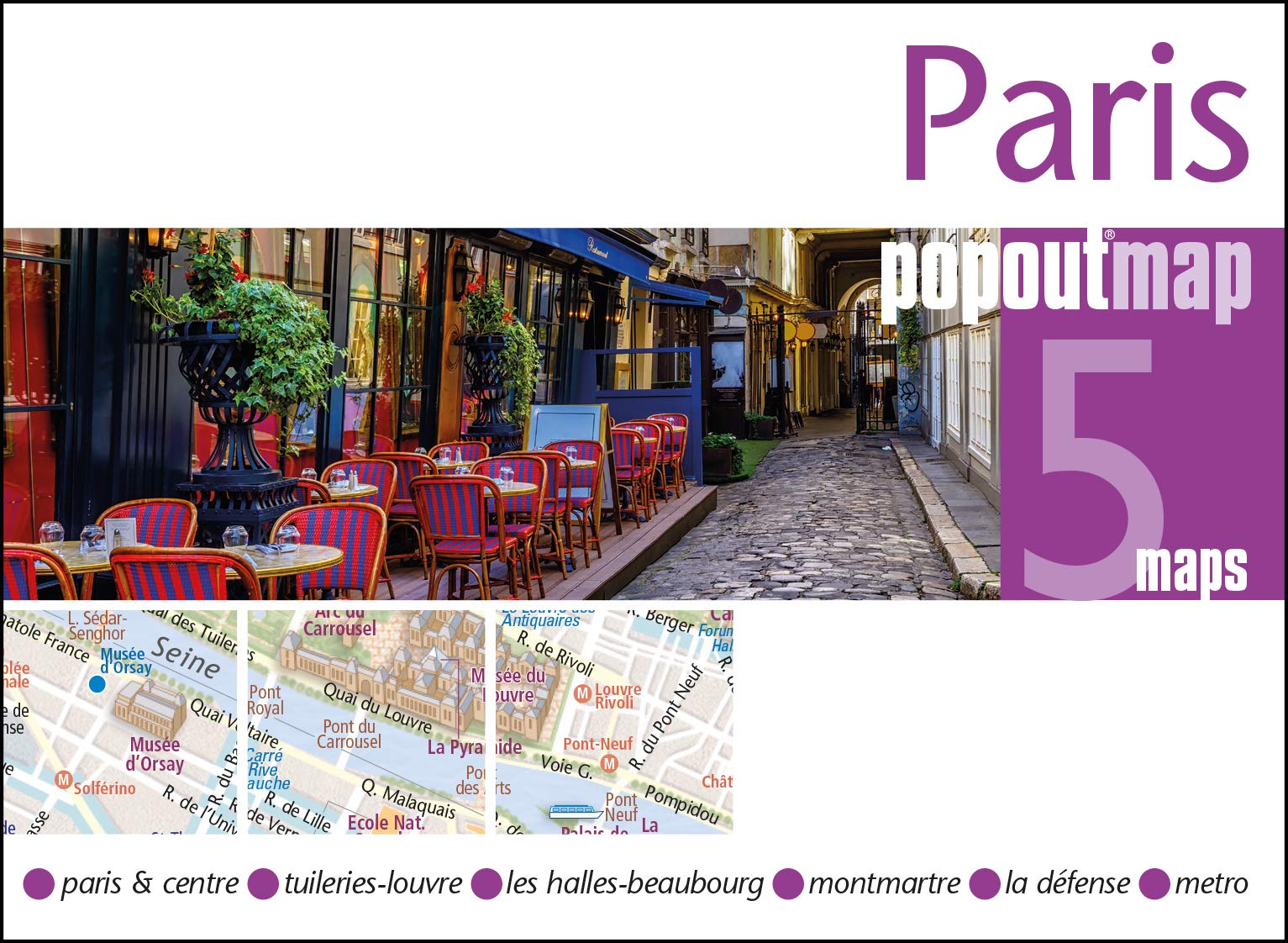 Paris PopOut Map (Popout Maps),Used