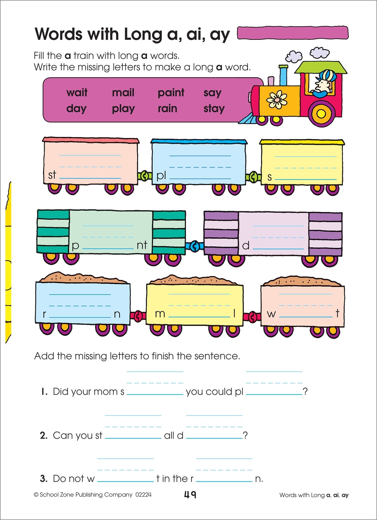 School Zone Spelling Puzzles Workbook 64 Pages, Ages 6 To 8, 1St Grade, 2Nd Grade, Compound Words, Vowels, Consonants, Pronu,Used