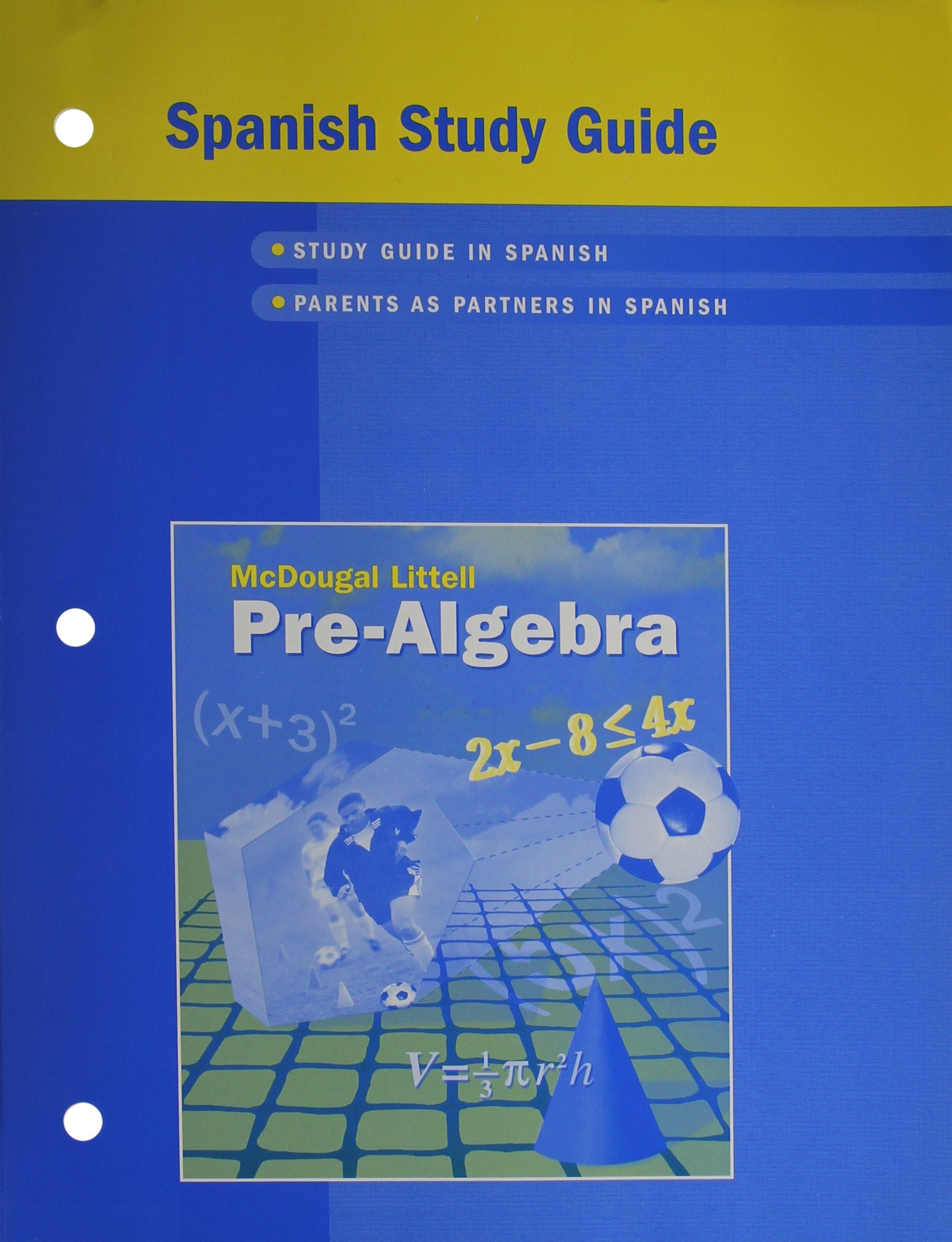McDougal Littell PreAlgebra: Spanish Study Guide (Spanish Edition),Used