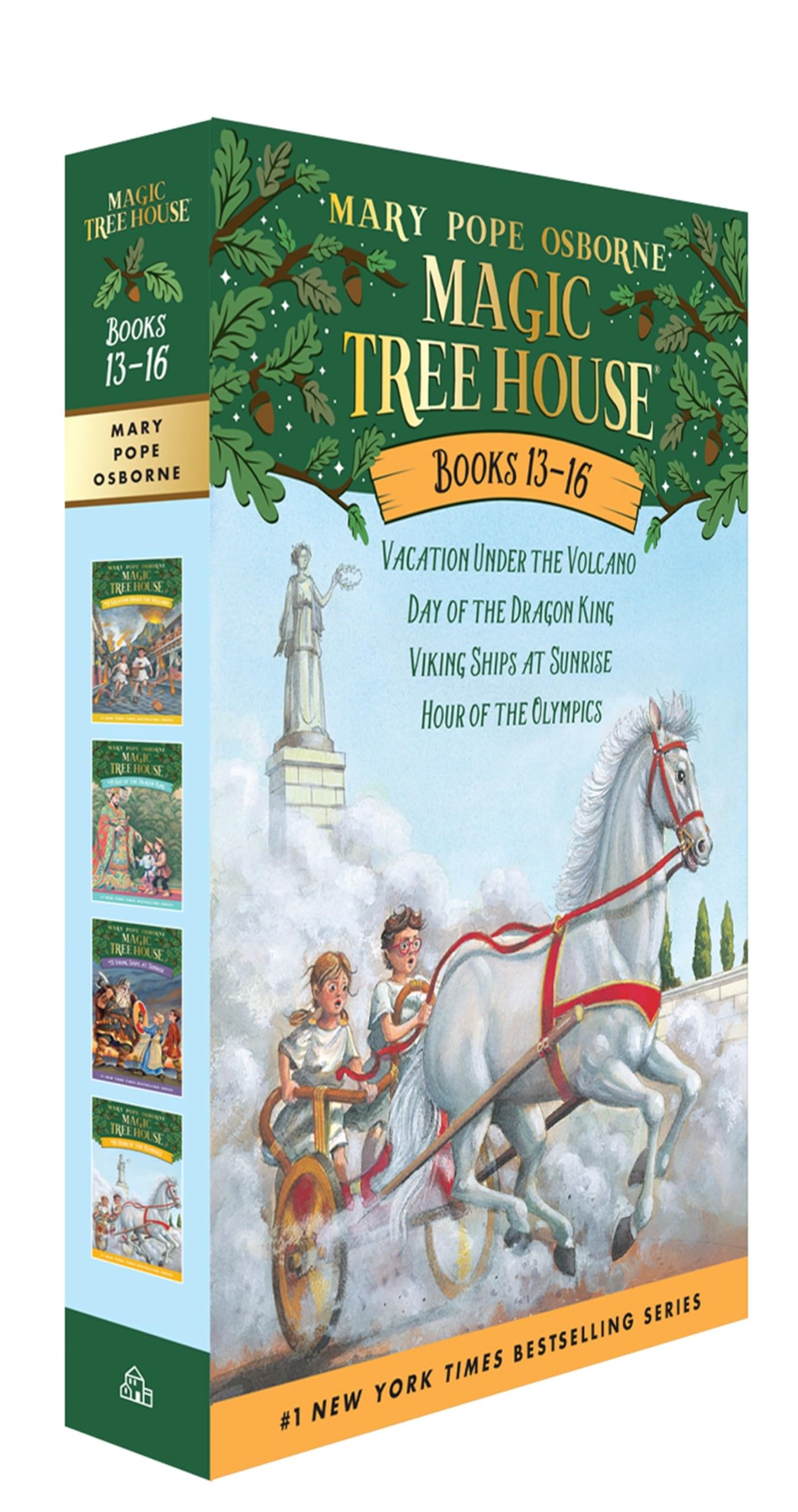 Magic Tree House Boxed Set, Books 1316: Vacation Under The Volcano, Day Of The Dragon King, Viking Ships At Sunrise, And Hour O,New
