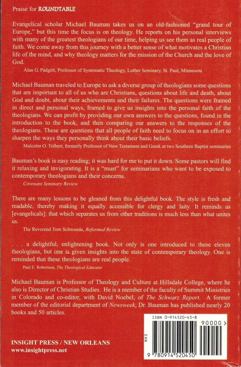 Roundtable: Conversations With European Theologians,Used