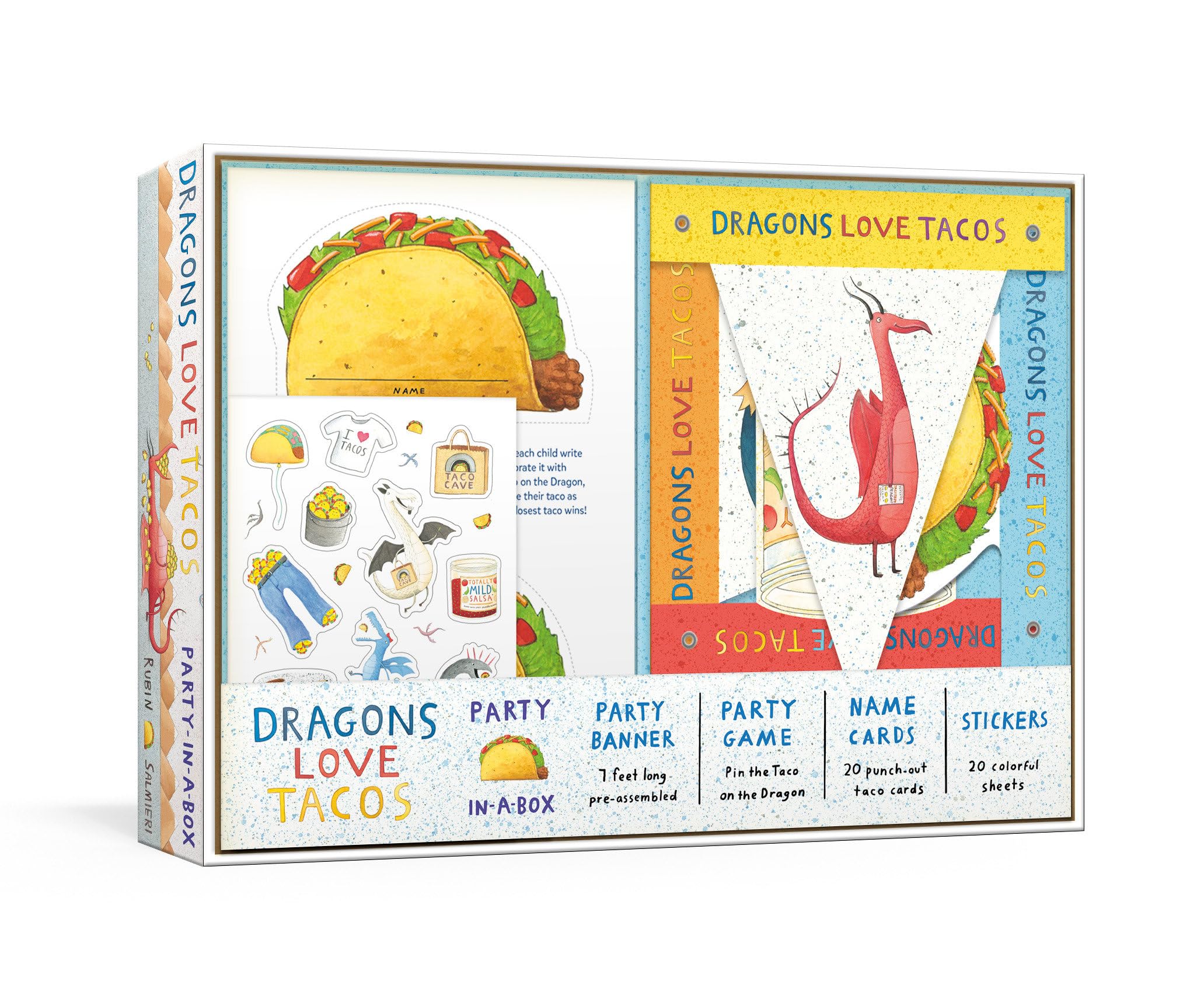 Dragons Love Tacos PartyinaBox: Includes FoldOut Game, Banner, and 20 Sticker Sheets,New