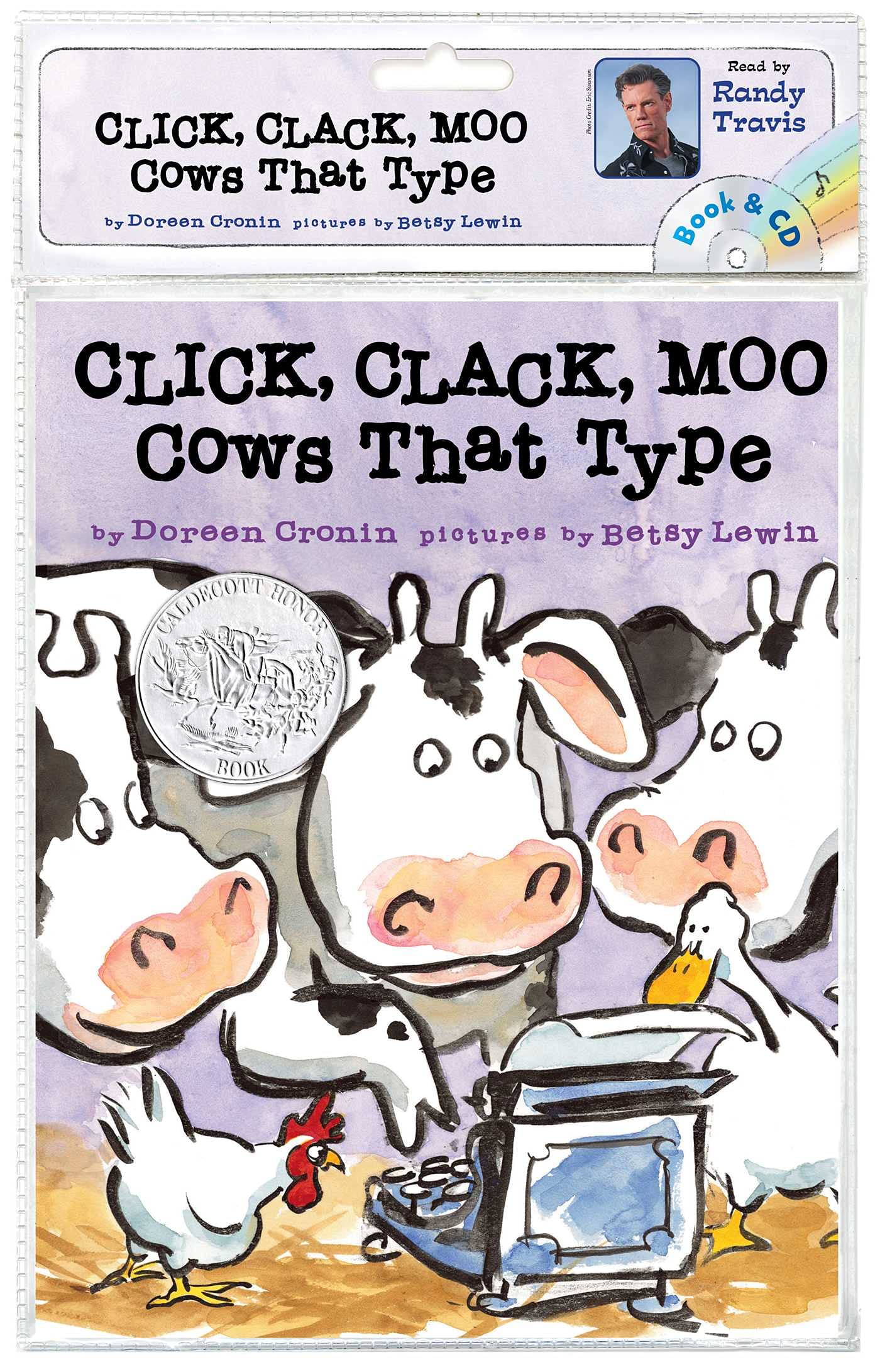 Click, Clack, Moo: Cows That Type/ Book and CD (A Click Clack Book),Used