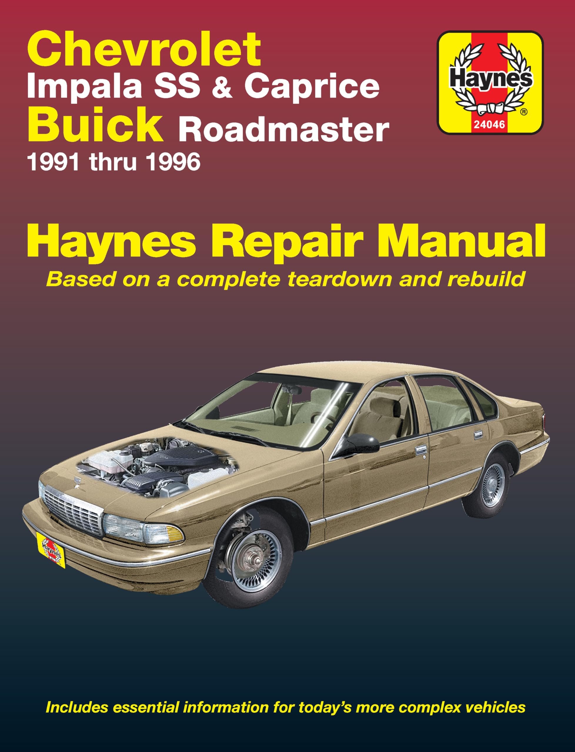 Chevrolet V8, Impala SS, Caprice & Buick Roadmaster (9196) Haynes Repair Manual (Does not include information specific to V6 mo,New