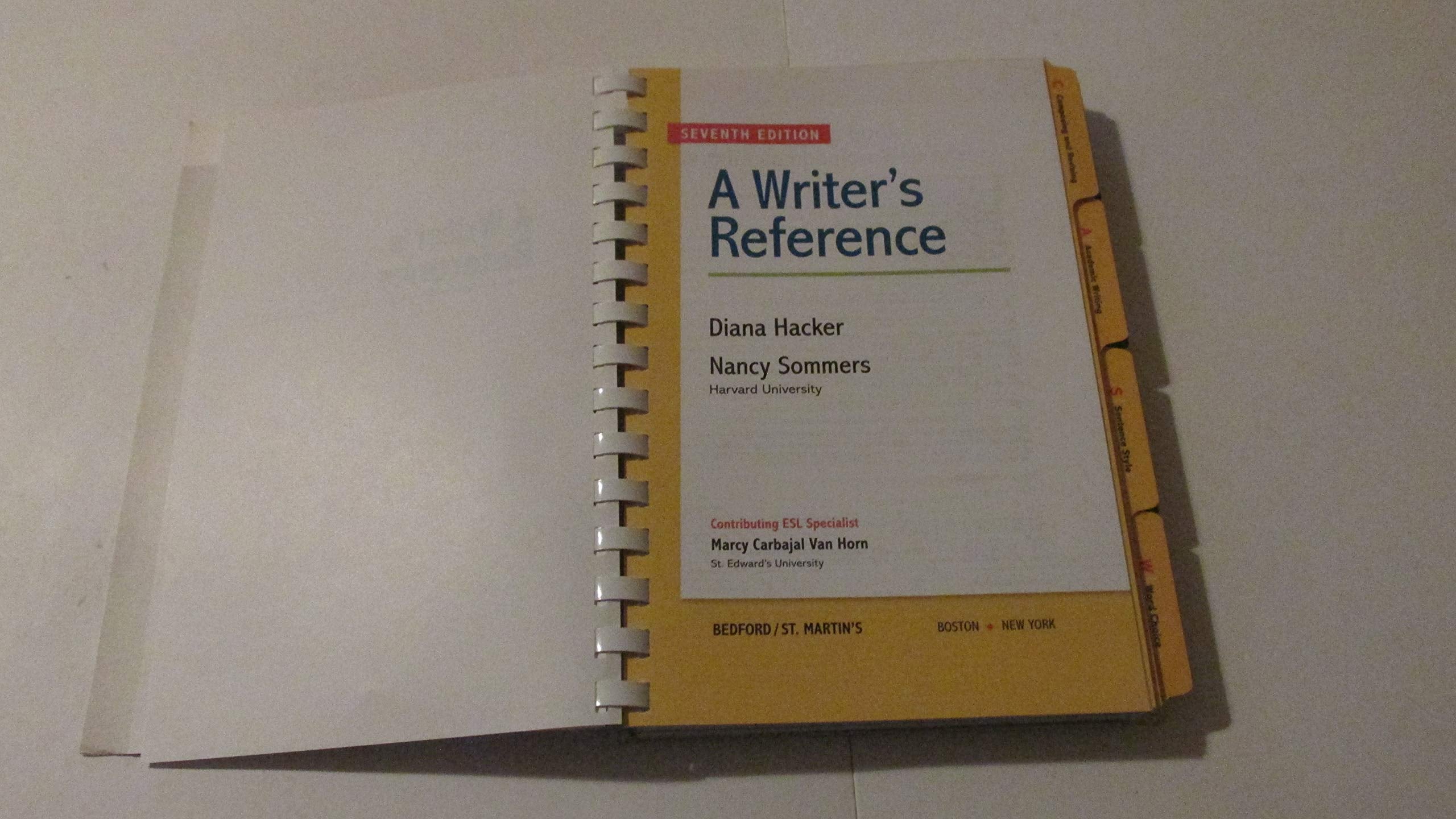 A Writer's Reference by Bedford/St. Martin's - Essential Guide for Writers, Students & Educators