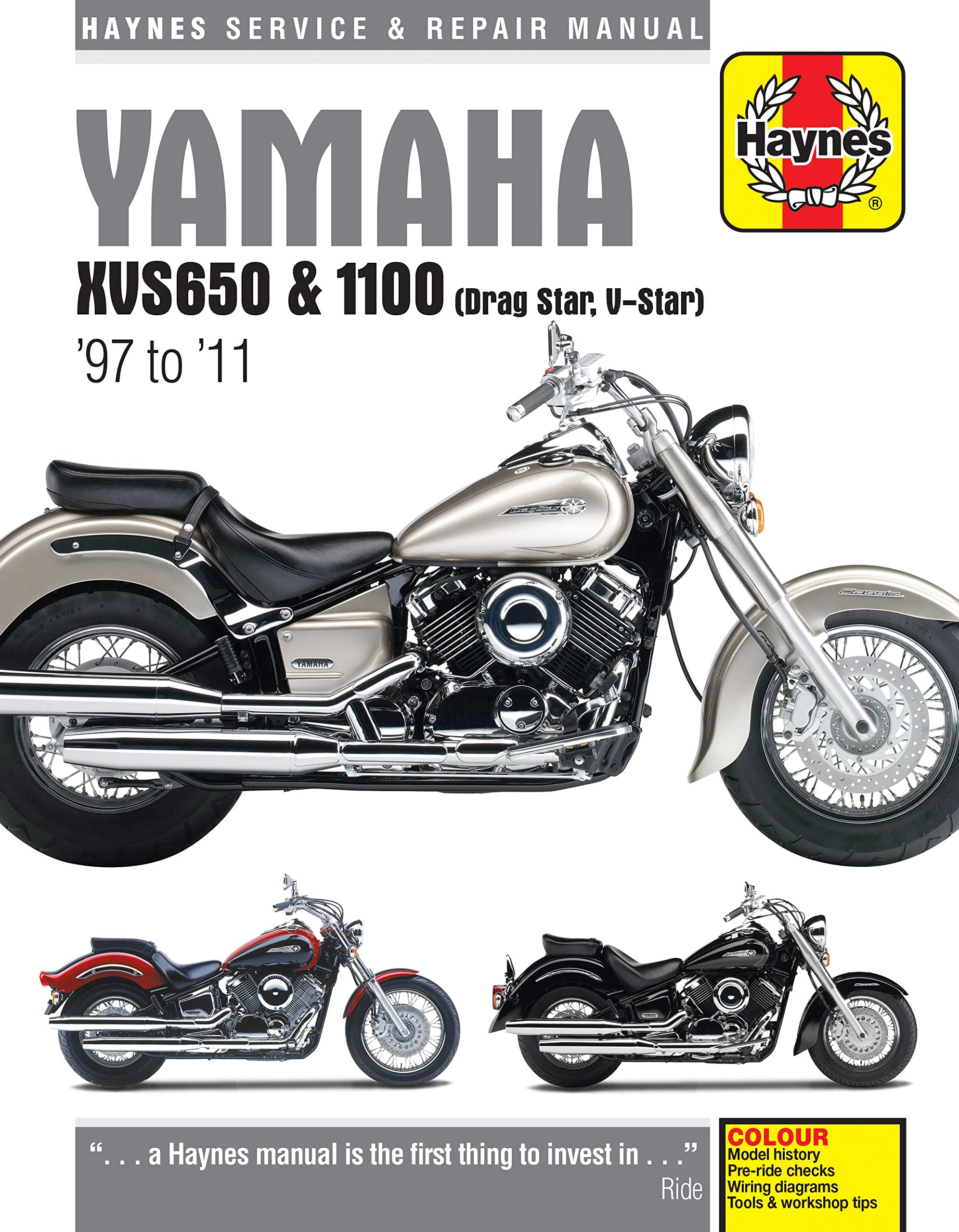 Yamaha XVS650 & 1100 Drag Star/VStar (97  11) Haynes Repair Manual (Paperback),Used