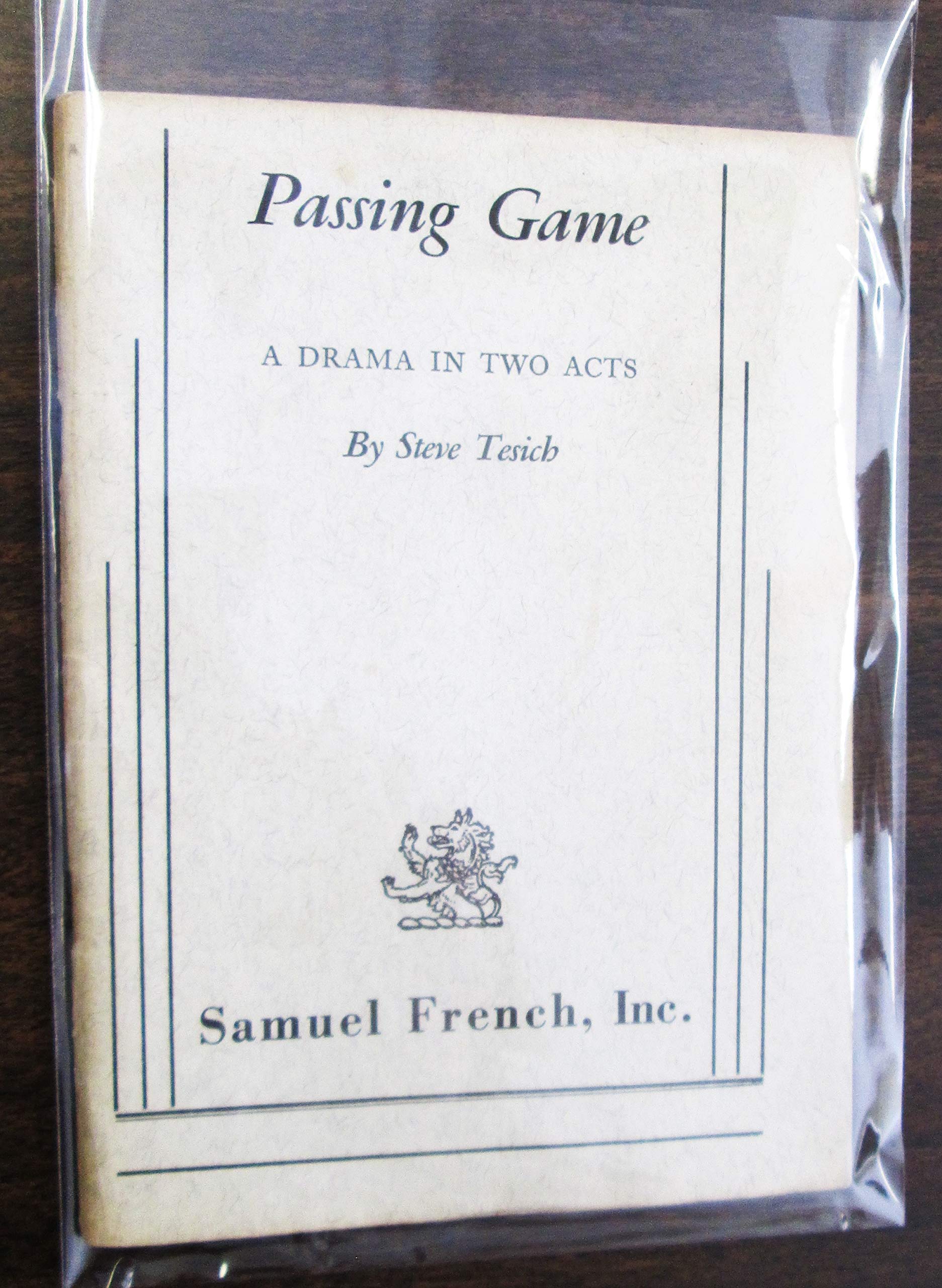 Passing game: A drama in two acts,Used