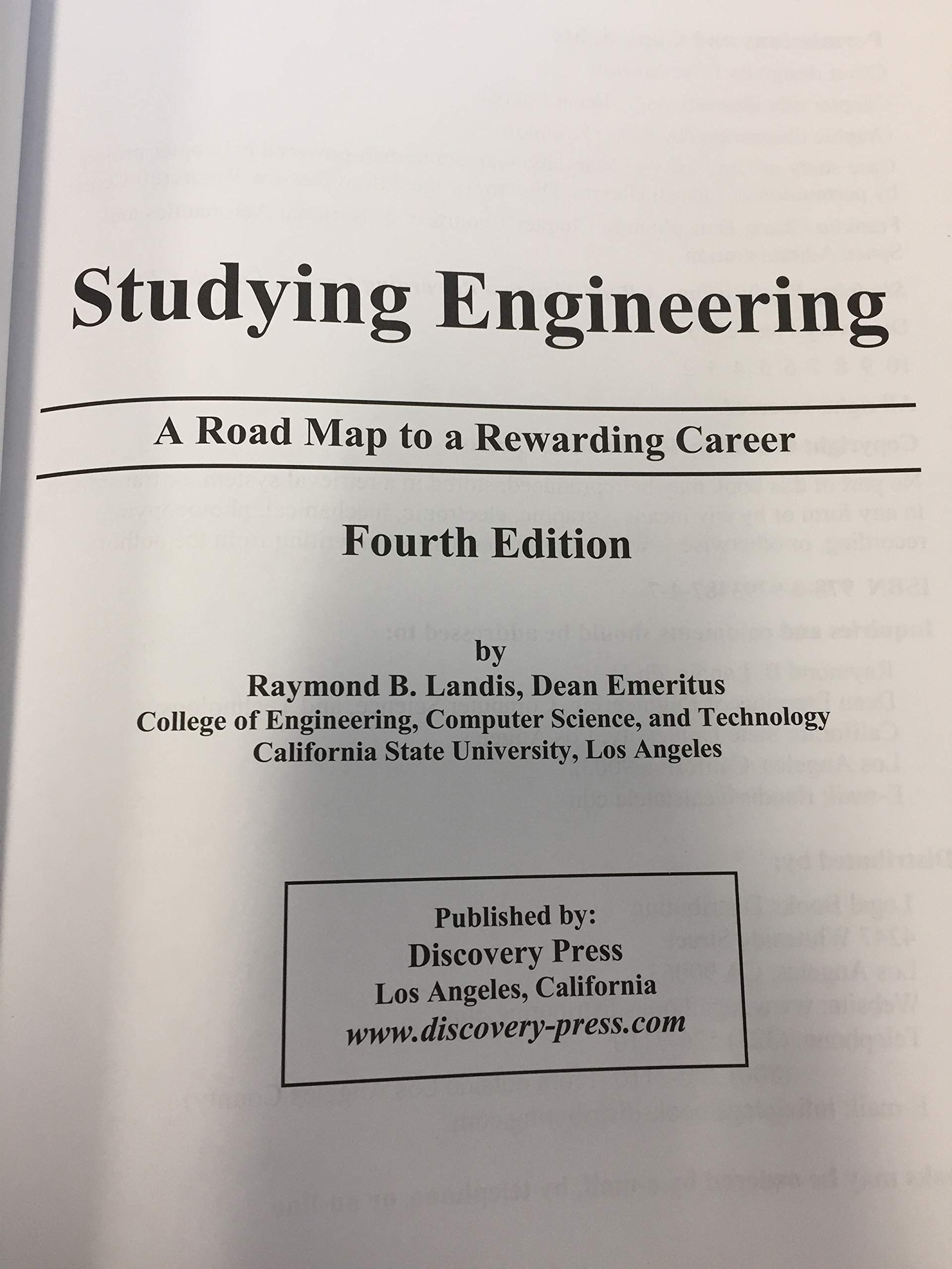 Studying Engineering: A Road Map to a Rewarding Career (Fourth Edition),New