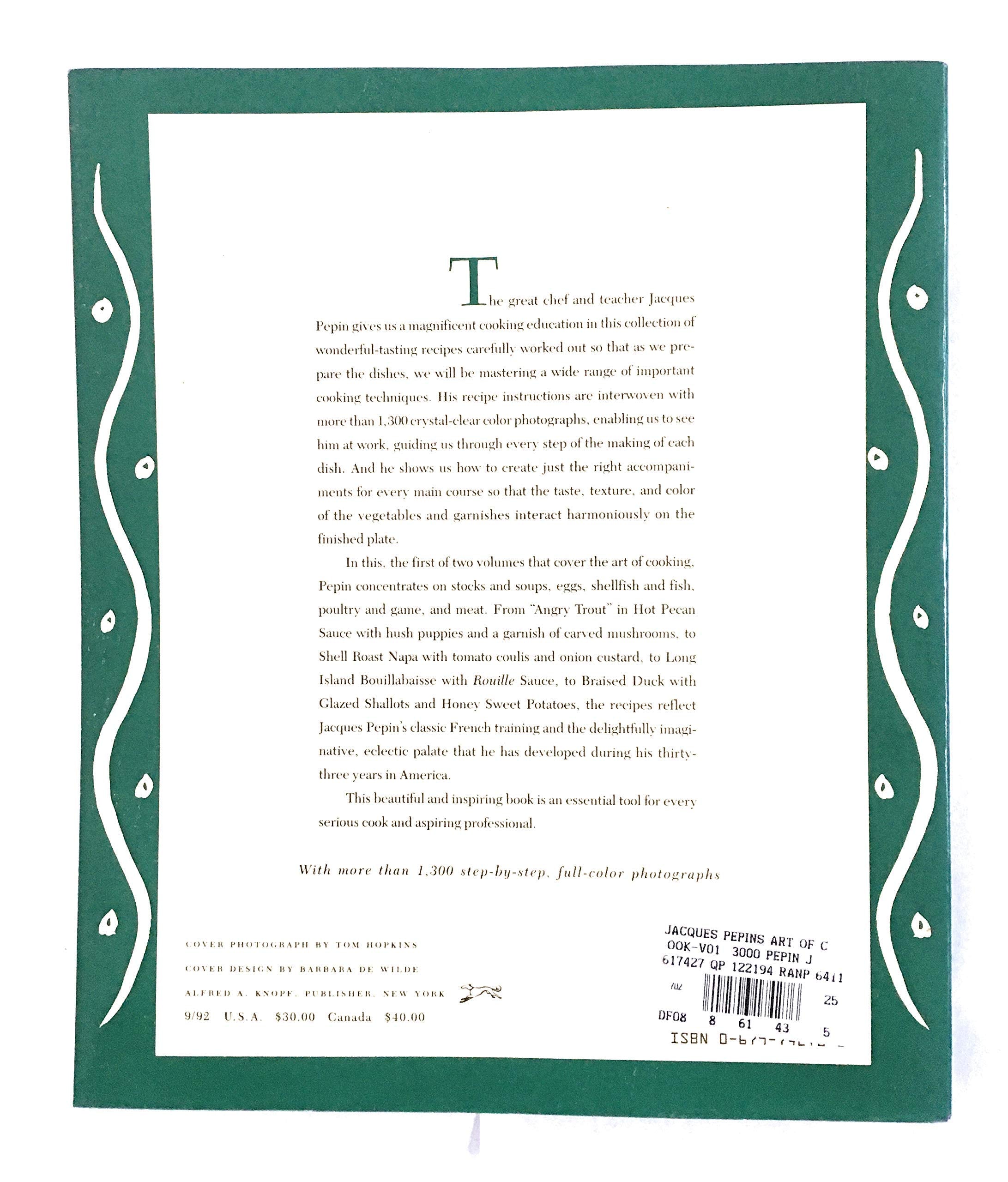 Jacques Pepin's The Art Of Cooking Volume 1,New