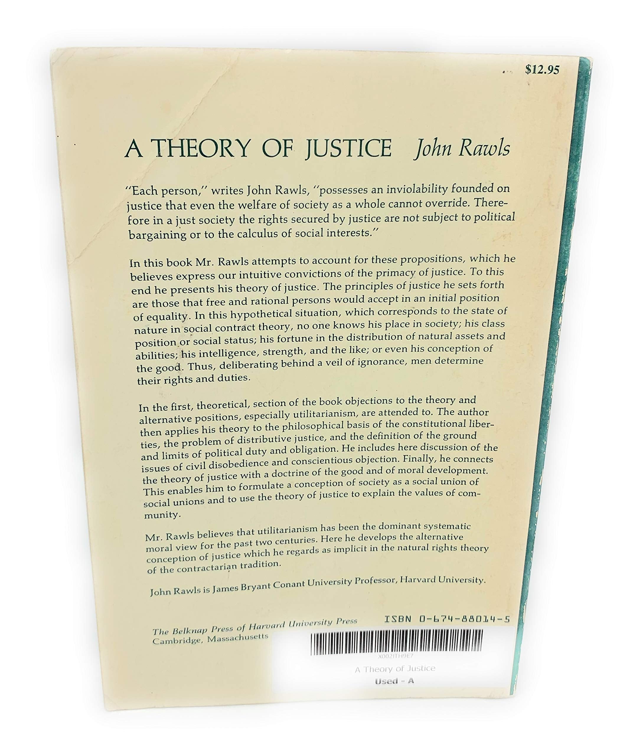 A Theory Of Justice,Used