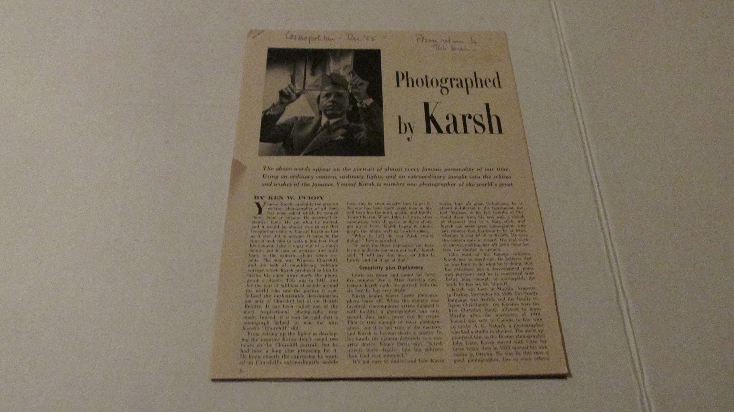 Karsh Portraits,Used