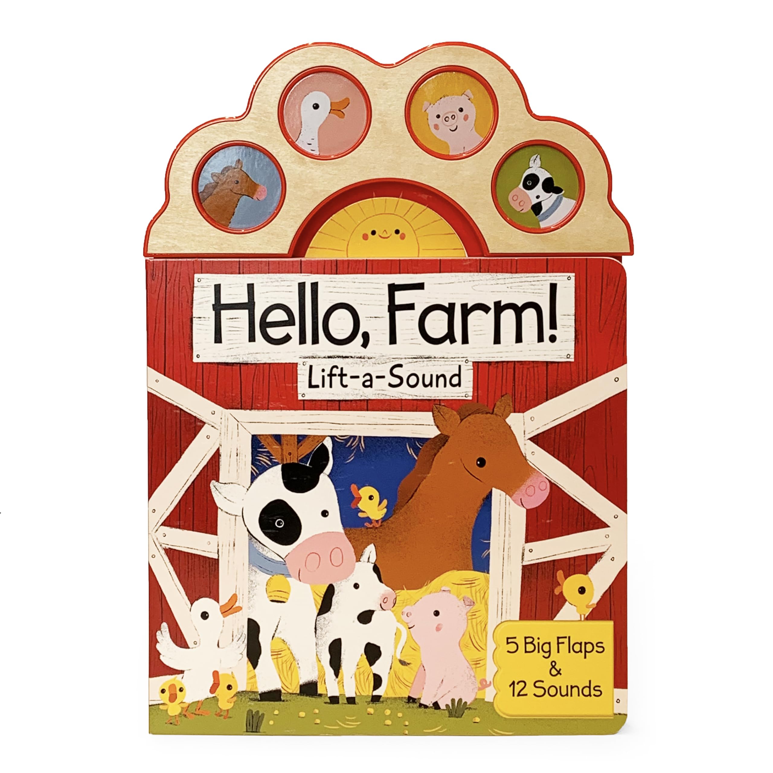 Hello, Farm! A First Liftaflap Animal Sound Book For Babies And Toddlers, Ages 15 (Liftasound Board Book)